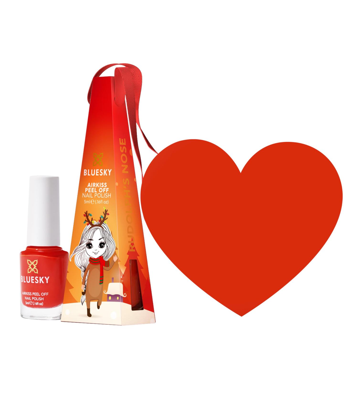 Bluesky Christmas Kids Nail Varnish Bauble Rudolph's Nose Red - Non-Toxic Peel-off Water-based Nail Polish 5ml - Buy Online on GoSupps.com