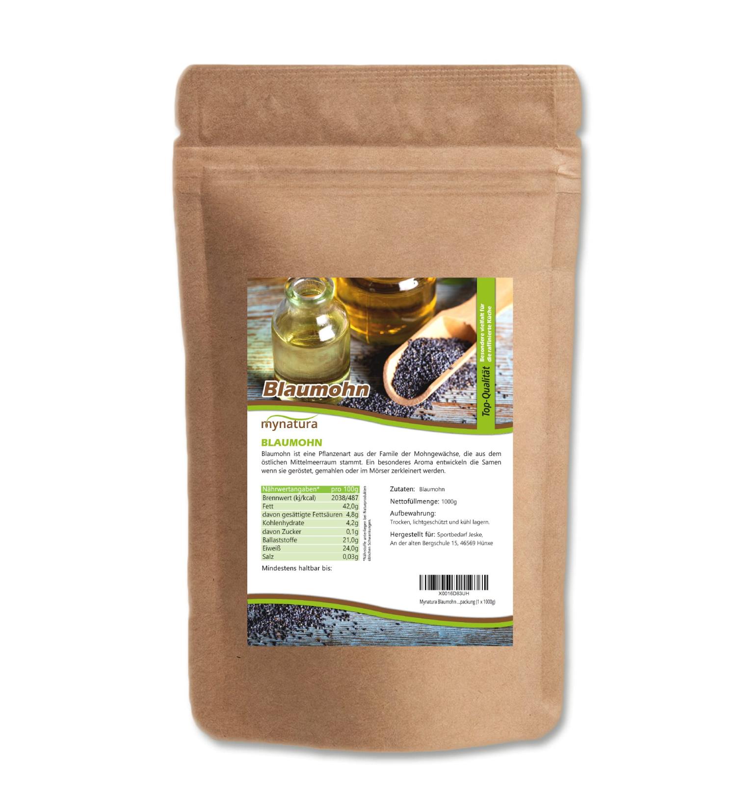 Mynatura Premium Blue Poppy Seeds (2x1000g) - High Quality International Shipping - Buy Online on GoSupps.com