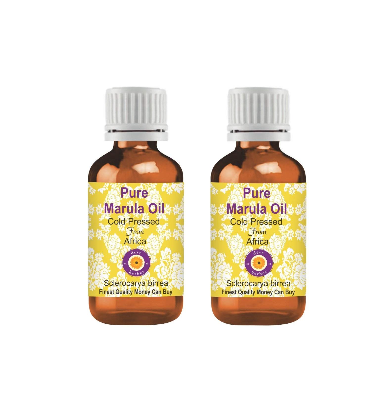Deve Herbes Pure Marula oil Sclerocarya birrea 100 natural therapeutic quality cold pressed Pack of Two 2 x 100 ml - Buy Online on GoSupps.com
