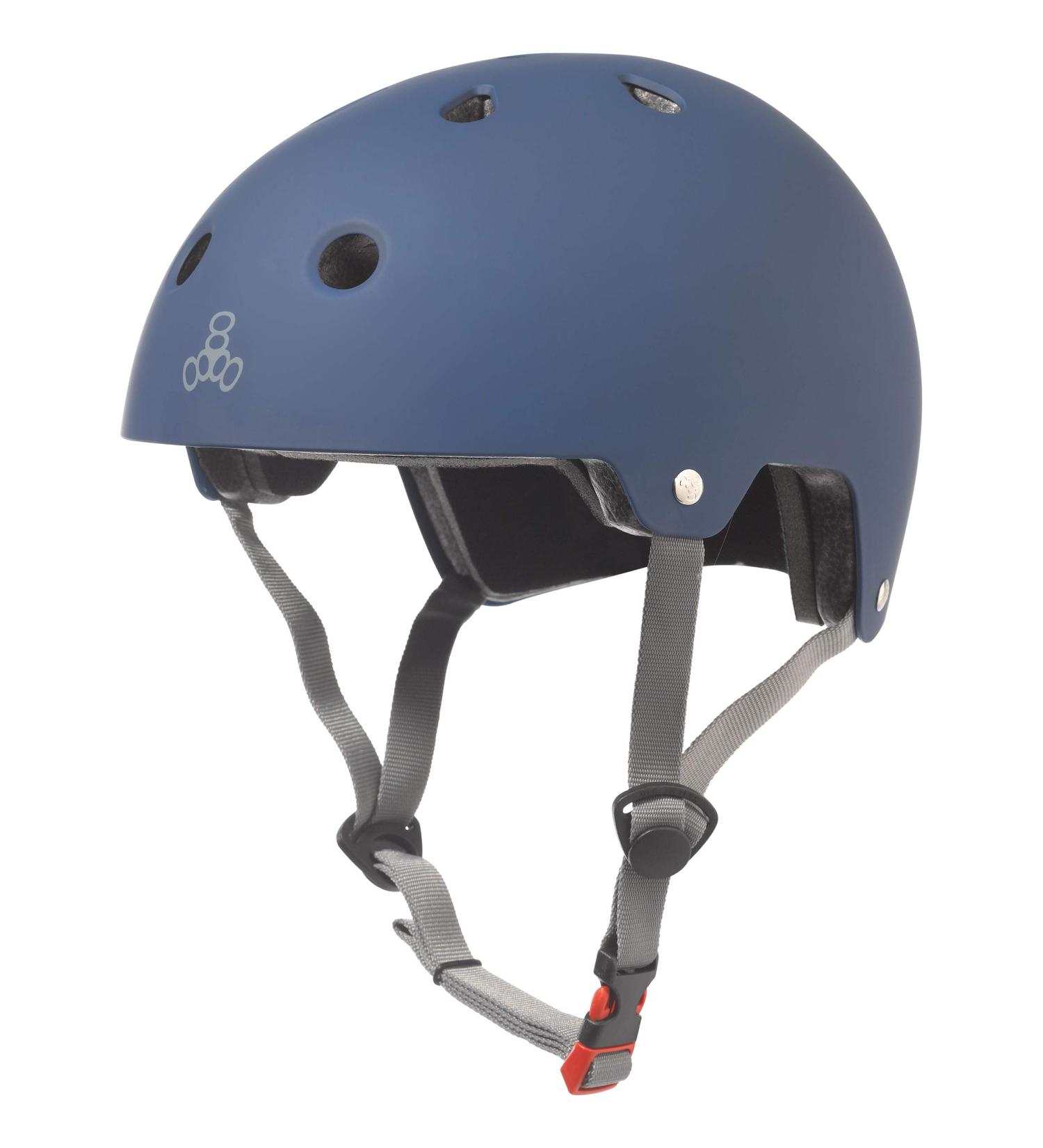Triple Eight Dual Certified Bike and Skateboard Helmet - Blue Matte (L/XL) - Buy Online on GoSupps.com