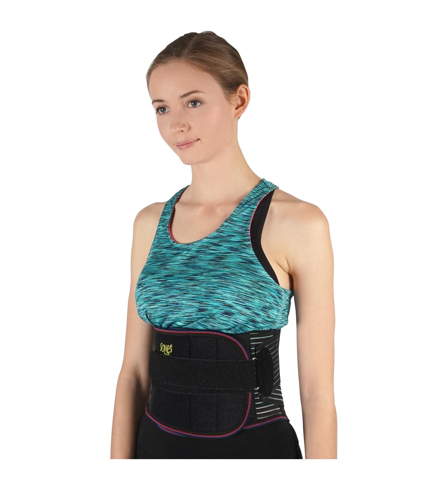 Soles Lumbosacral Corset - Adjustable Neoprene Bandage for Back Pain Relief & Core Support - Unisex Black L - Buy Online on GoSupps.com