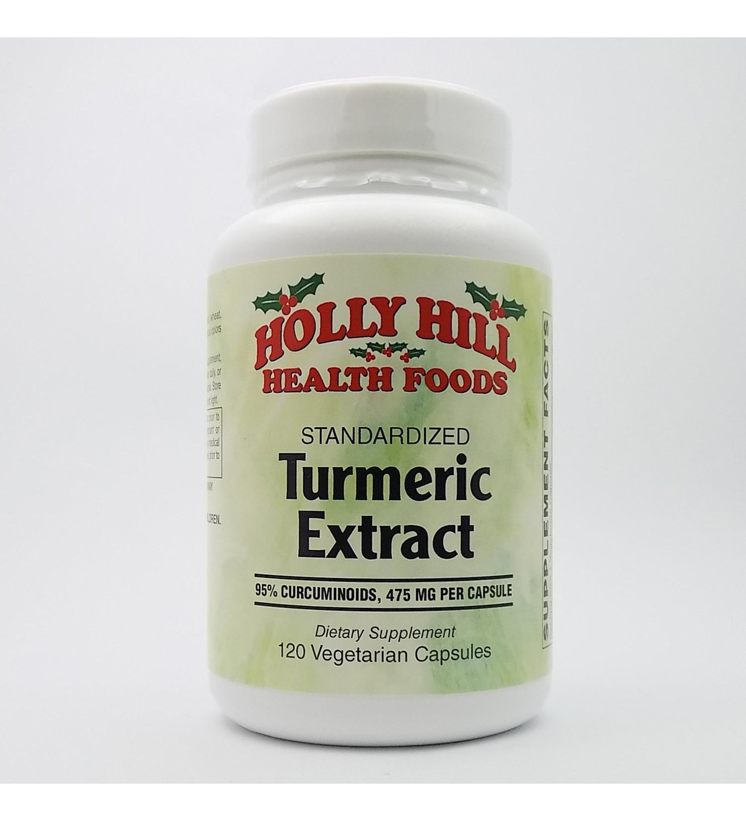 Holly Hill Health Foods Standardized Turmeric Extract 120 Vegetarian Capsules - Buy Online on GoSupps.com