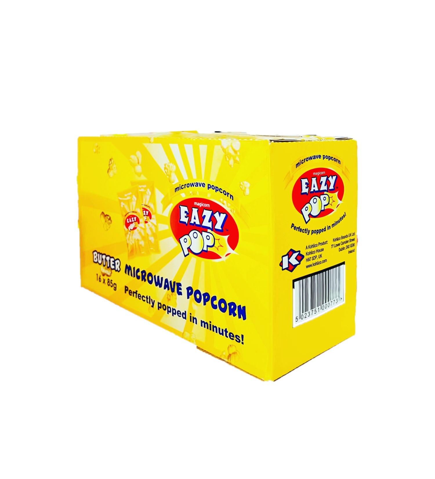 Eazy Pop Microwave Popcorn 85g -Pack Of 16 (Butter)