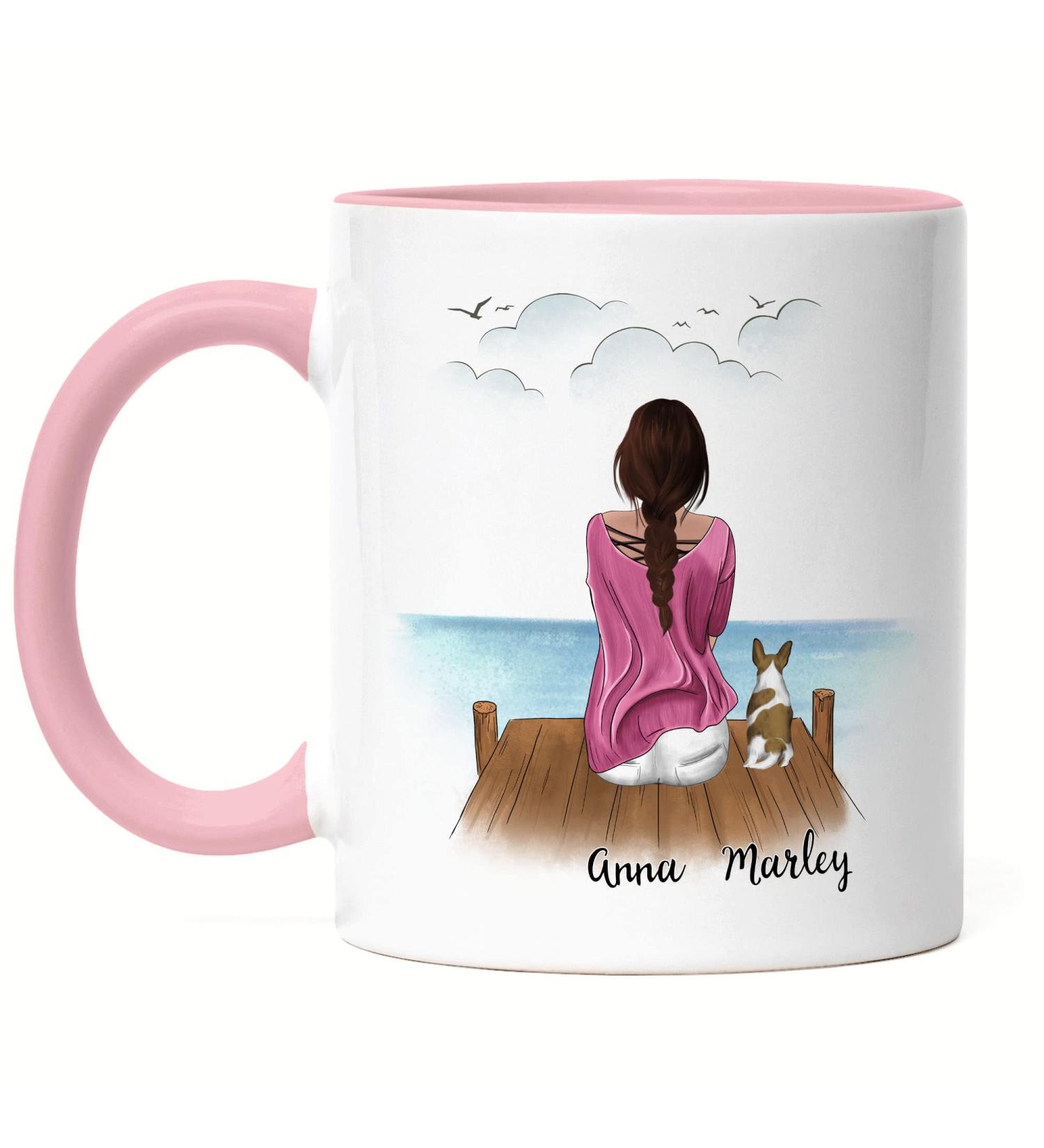 Personalized Pink Dog Mom Mug | Unique Gift for Dog Lovers & Owners | Kiddle-Design - Buy Online on GoSupps.com