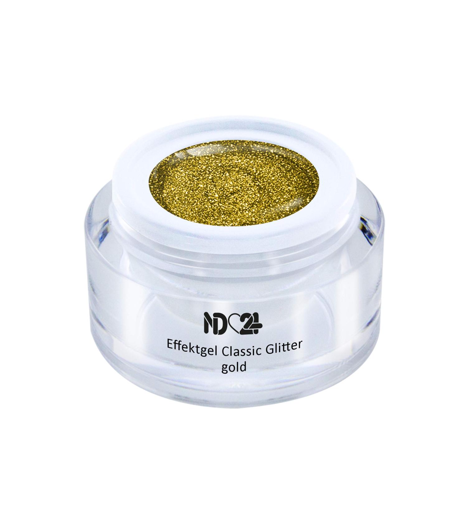 Buy UV LED Effect Gel Classic Glitter Gold - Studio Quality 5ml - Made in Germany - International Shipping Available - Buy Online on GoSupps.com