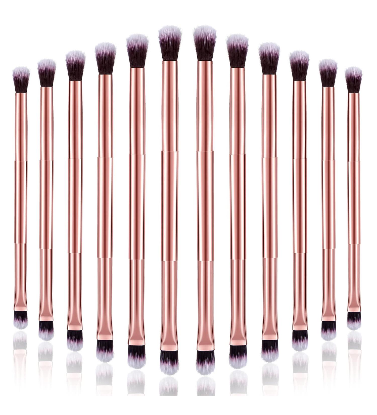 12 Pcs Eyeshadow Smudge Brush 2 in 1 Double Ended Concealer Makeup Applicator - Buy Online on GoSupps.com