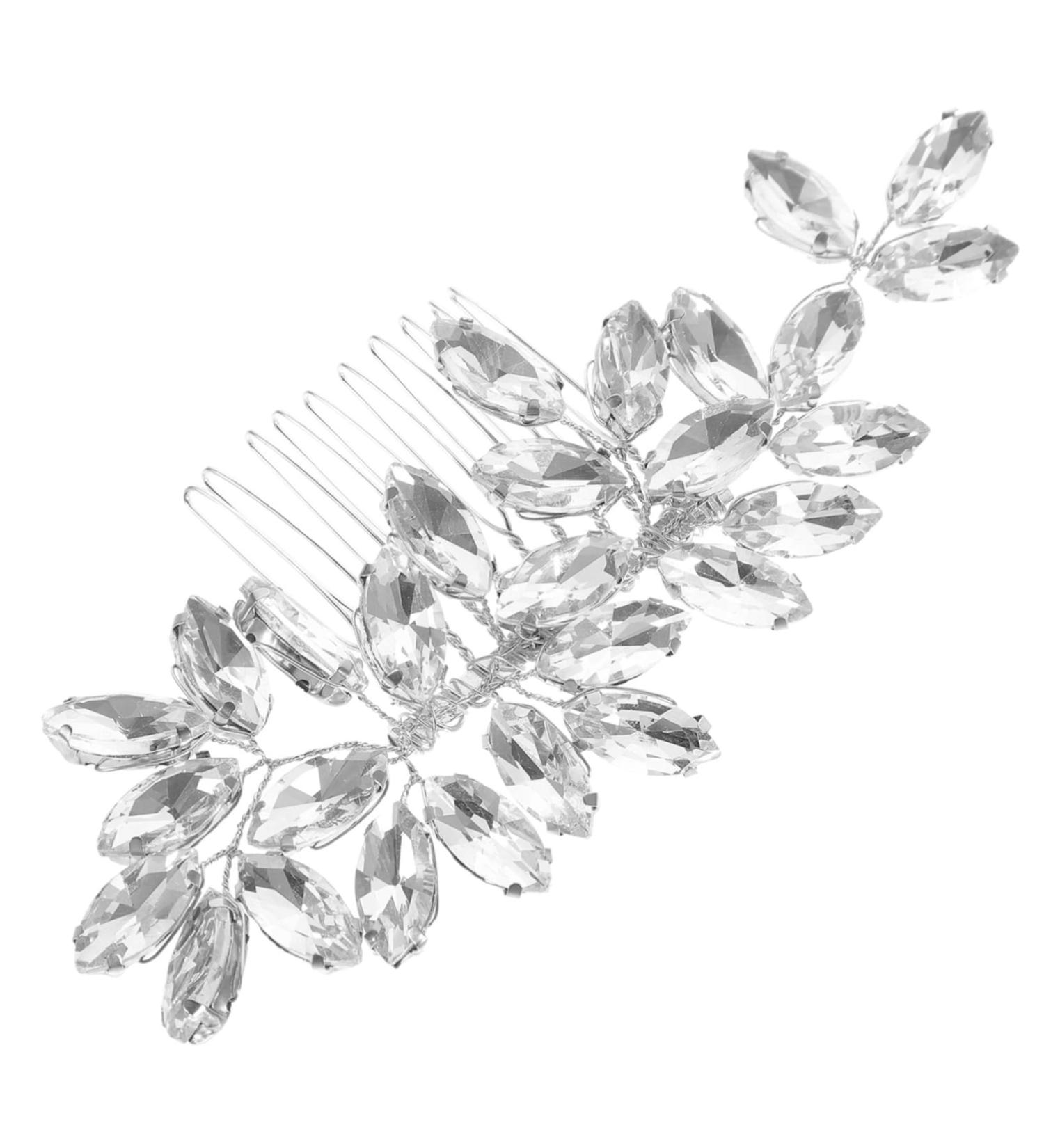 DOITOOL Crystal Hair Accessories Tiara Hair Pin Wedding Hair Accessories Hair Clips Hair Barrettes Rhinestone Bobby Pins Wedding Decor Hair Comb Bride Gem Hair Piece Zinc Alloy - Buy Online on GoSupps.com