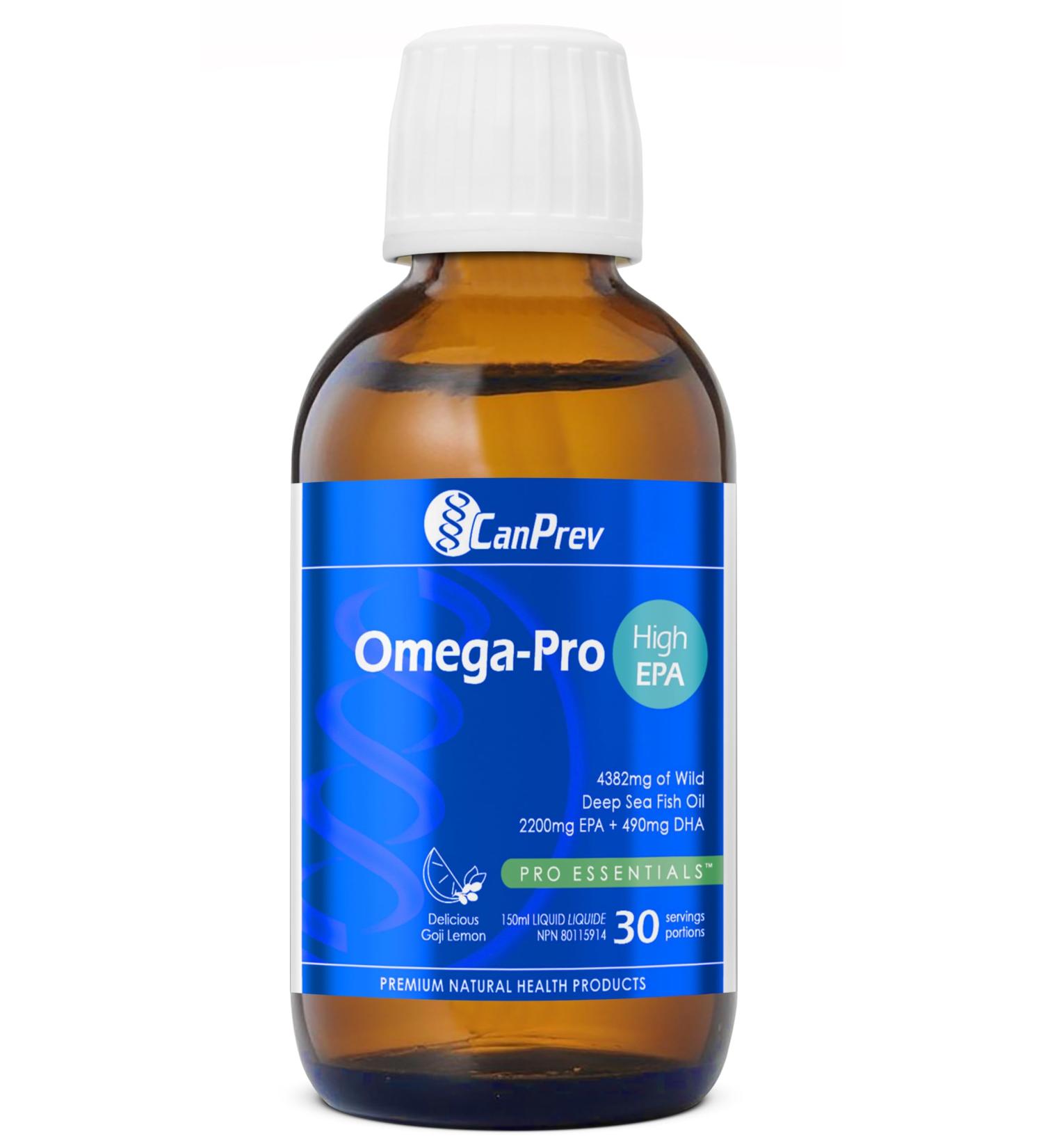 CanPrev - Omega-Pro High EPA 50ml Liquid - Helps Support Cognitive Health and Brain Function - Source of Eicosapentaenoic Acid and Docosahexaenoic Acid for the Maintenance of Good Health - Buy Online on GoSupps.com