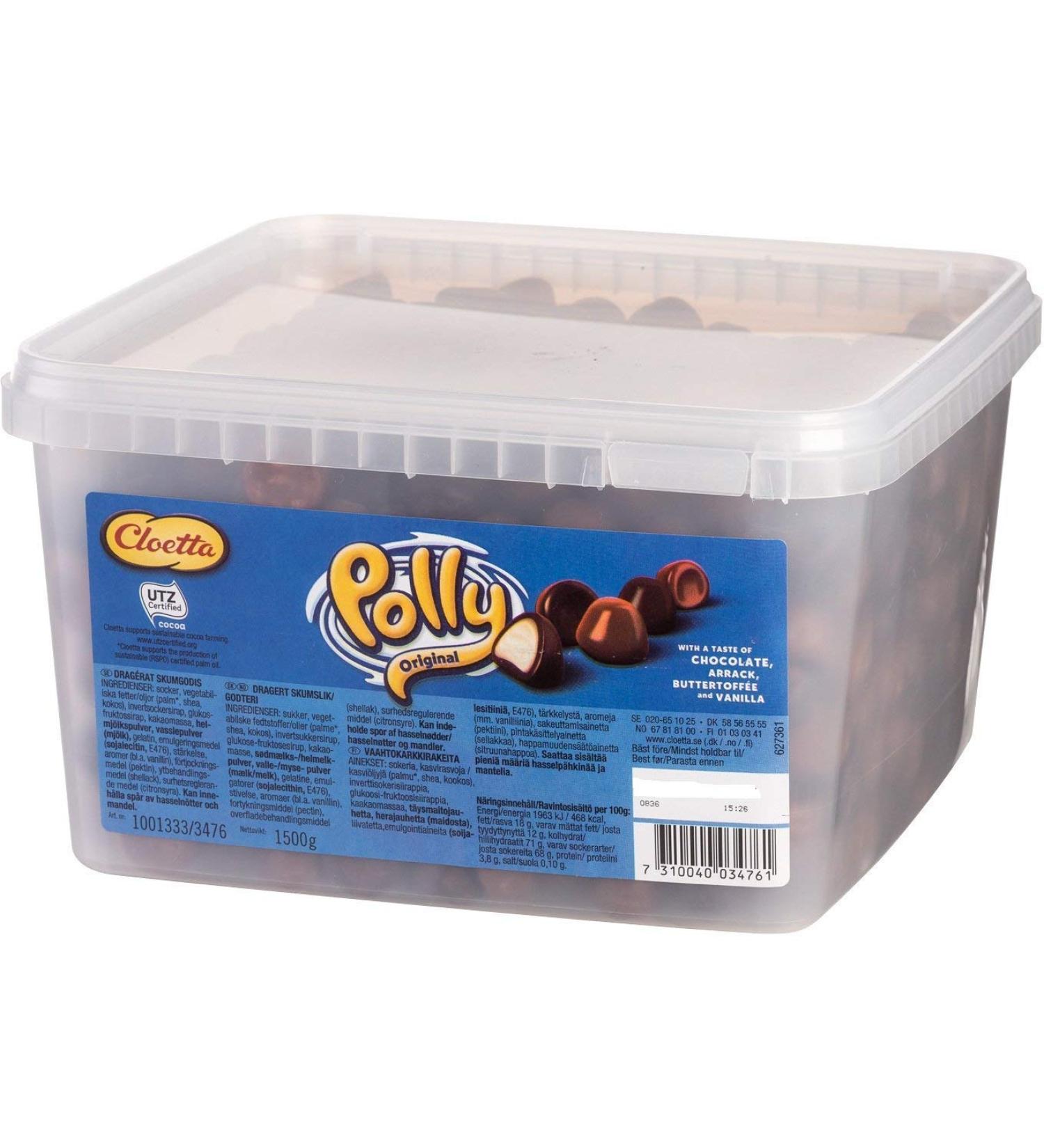  Cloetta Cloetta Polly Original Scandinavian Milk Chocolate Foam Candy Jar 1.5kg - Buy Online on GoSupps.com