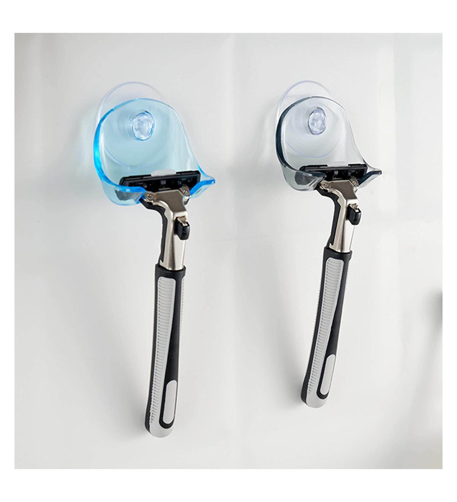 EIKS 2 Pack Portable Razor Holder with Suction Cup Hooks - Shower, Bathroom, Travel - Wall Mounting - Reusable - Buy Online on GoSupps.com