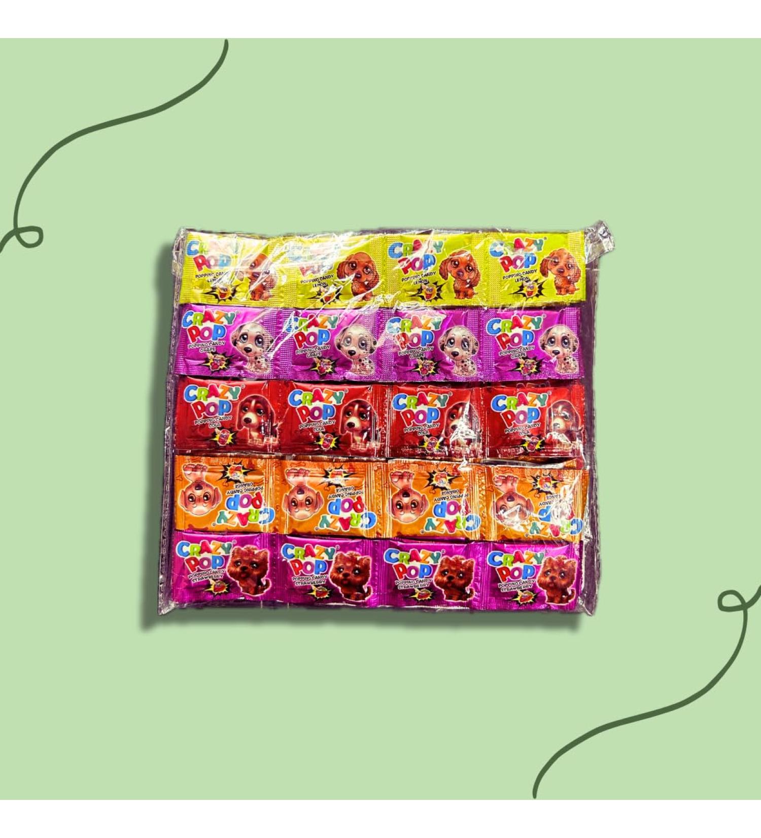 CRAZY POP INDIAN CANDY OR POPPING CANDY OR CRAZY POP CANDY Over 25 candies - Appx. 125gram. Let s Bring Back Memories by enjoying the Candies that we loved in India since childhood. - Buy Online on GoSupps.com
