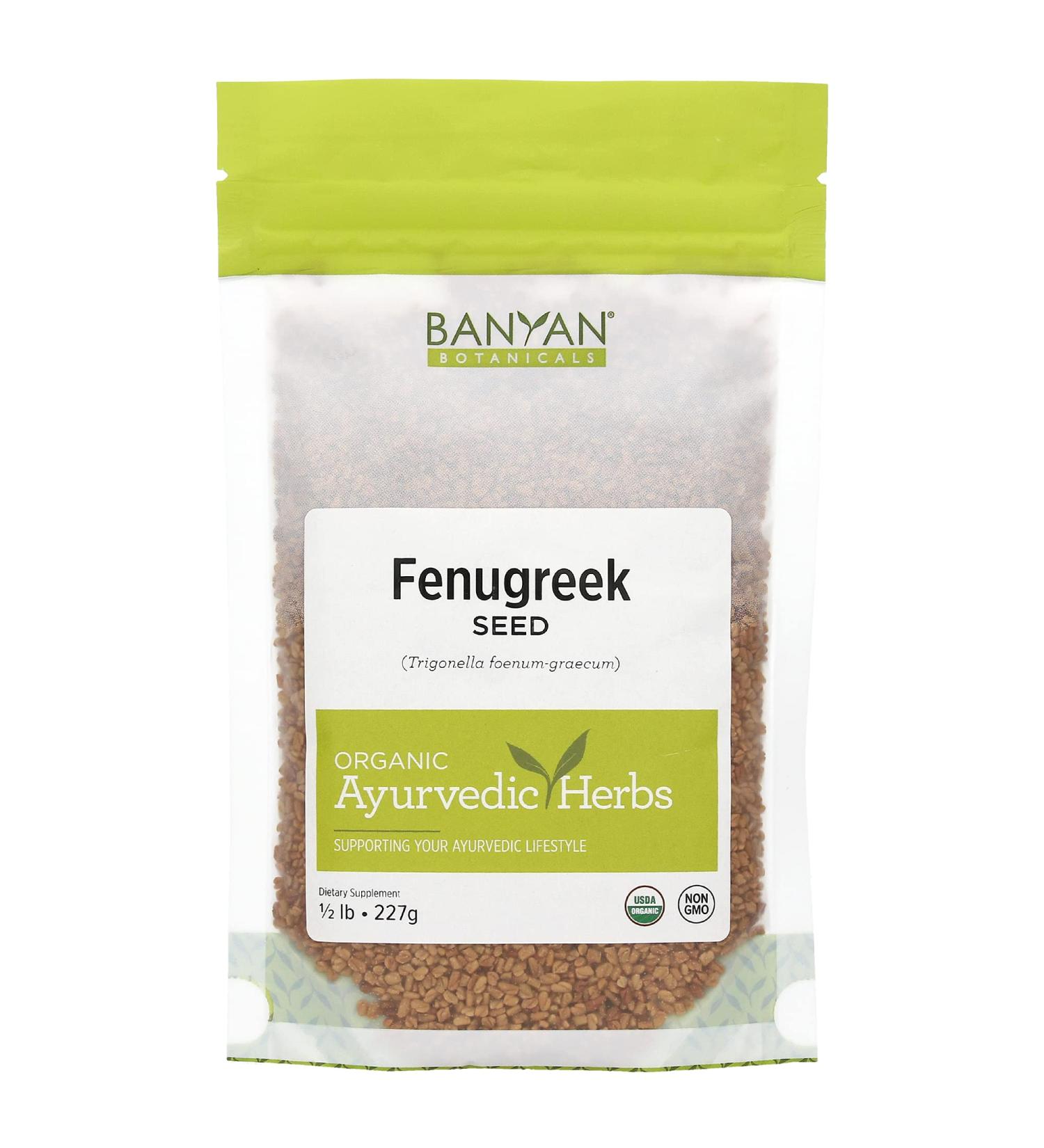 Banyan Botanicals USDA Organic Fenugreek Seed 8 oz - Promotes Healthy Digestion - Aromatic Spice - Trigonella foenum-graecum - Buy Online on GoSupps.com