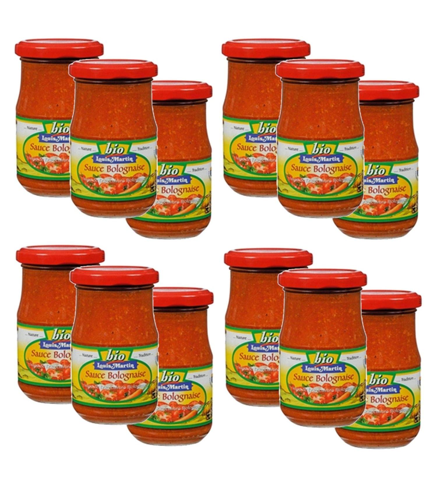 Pack of 12 Organic Bolognese Sauce - Louis Martin - 190g Jar
