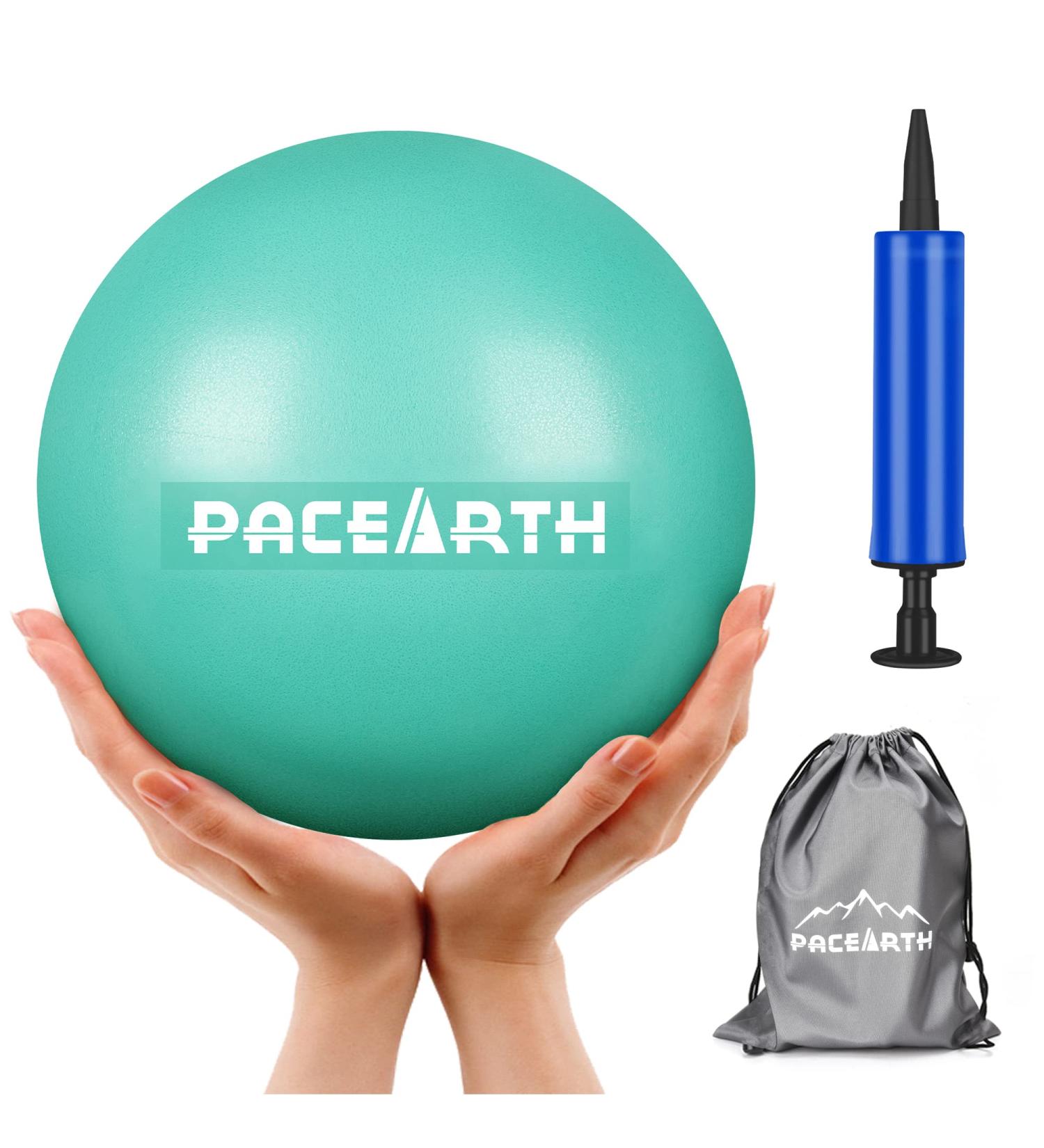 9 Inch Small Exercise Ball for Pilates, Barre & Yoga | Green Mini Bender Ball with Pump for Home Workout & Physical Therapy - Buy Online on GoSupps.com