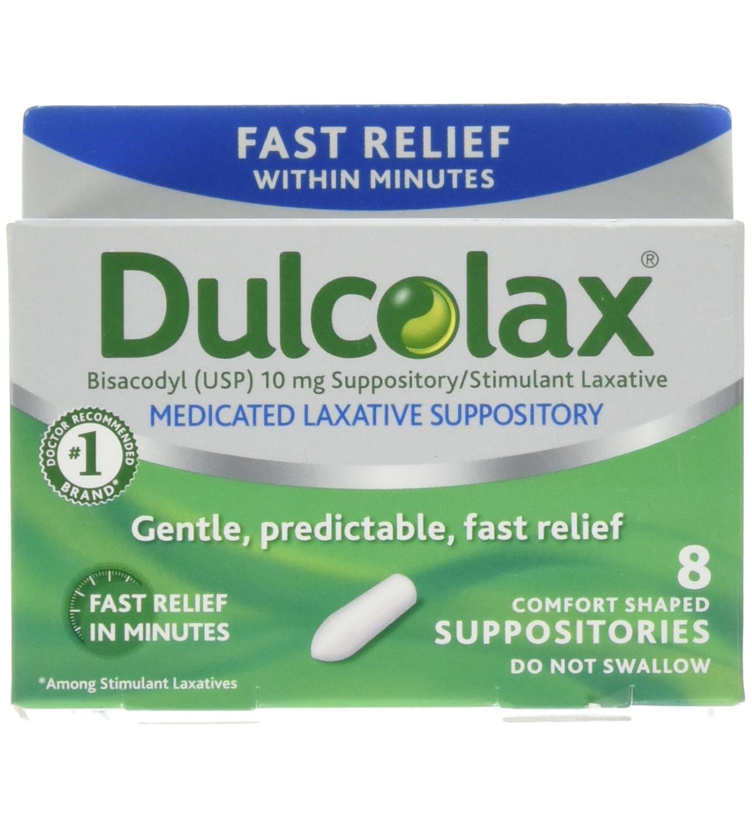 Dulcolax Suppository 10mg - 8 Count Pack - Fast & Effective Relief - Buy Online on GoSupps.com