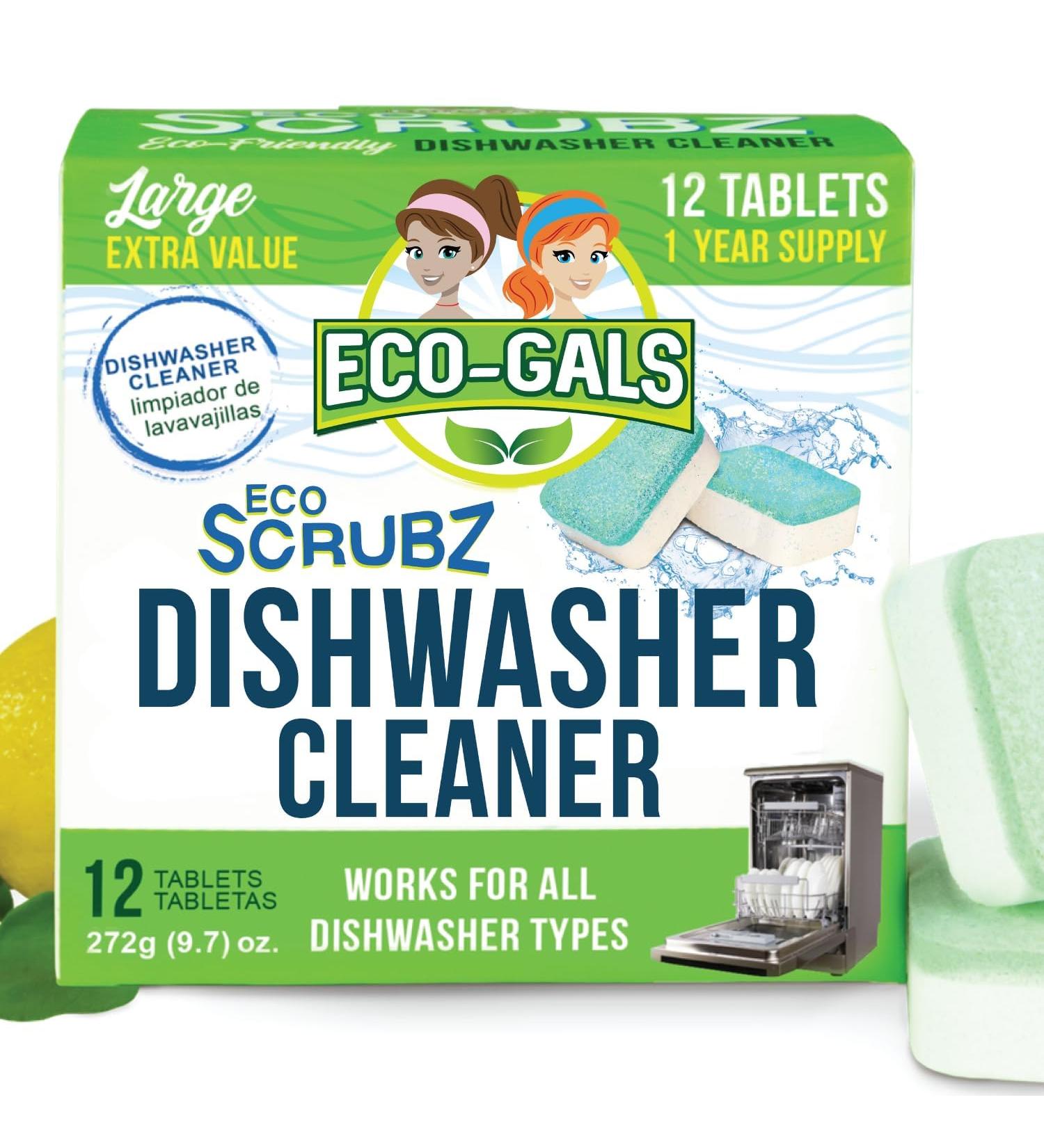 Heavy Duty Dishwasher Cleaner - Septic Safe Odor & Limescale Removal - 12 Unscented Tablets for 12 Month Supply - Buy Online on GoSupps.com