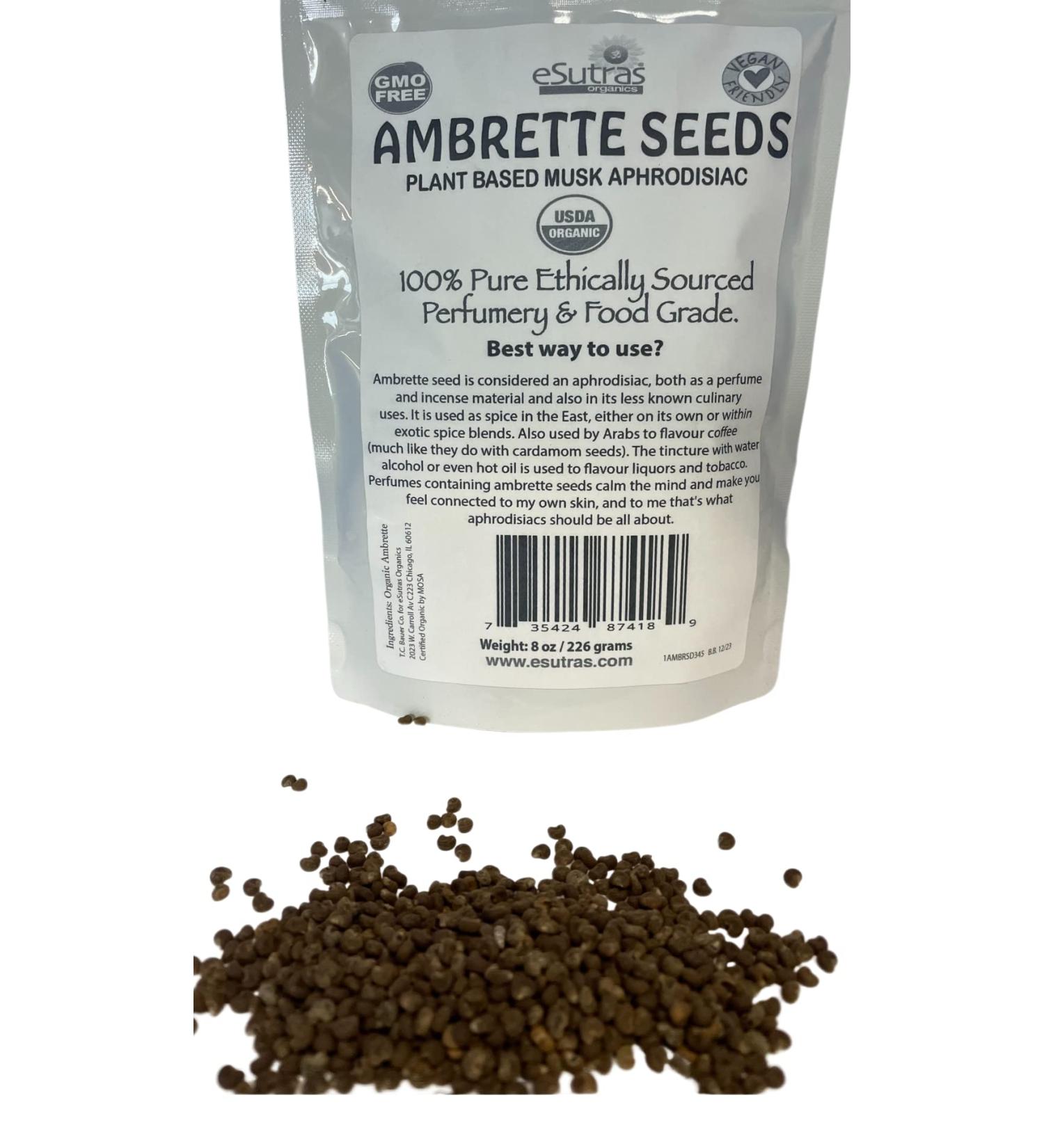 Ambrette Seed Musk Scent Abelmoschus Moschatus Vegan Botanical Natural Cruelty Free Deer Musk Grind Seed to Release Aroma 8 oz - Buy Online on GoSupps.com