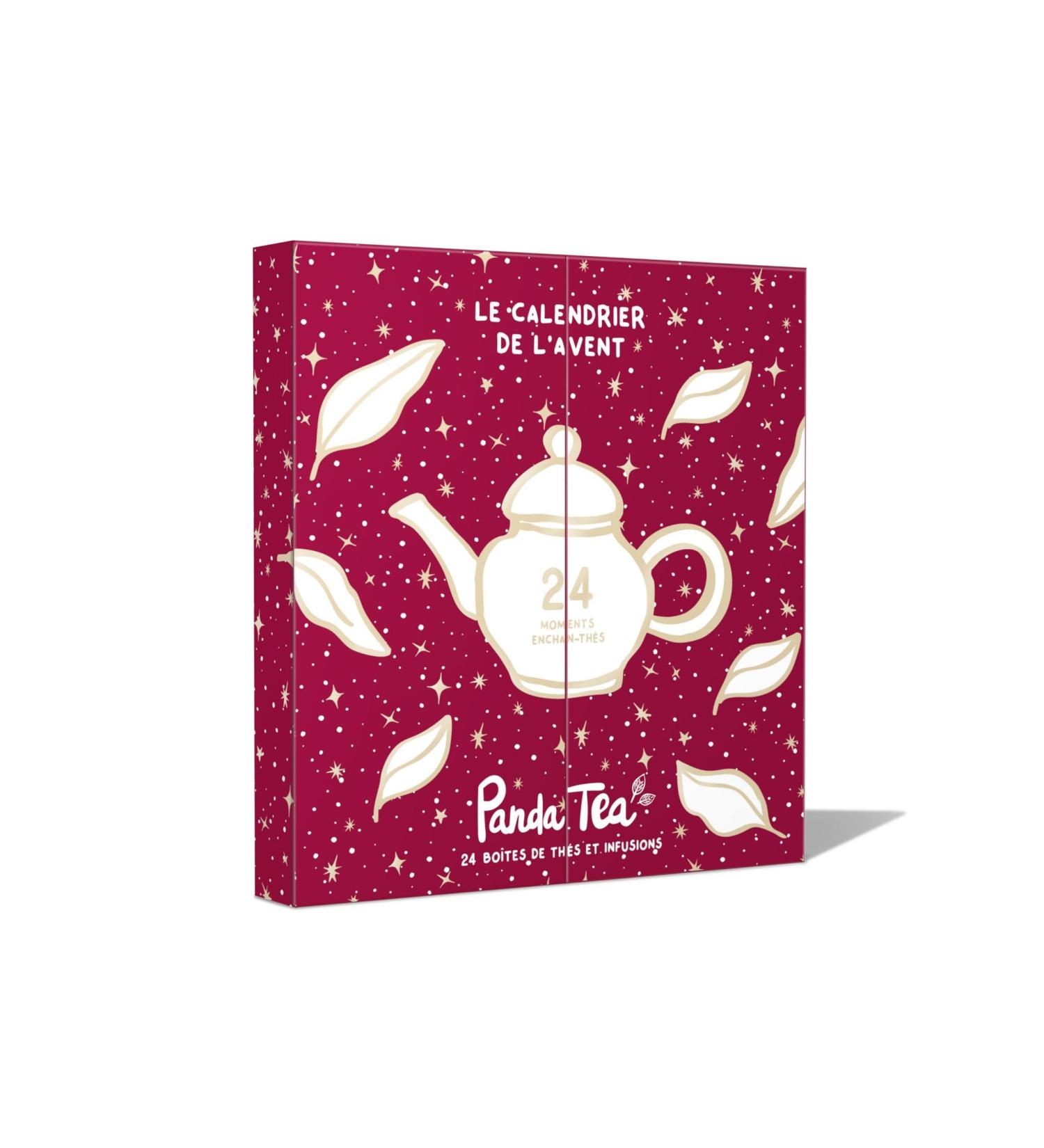 Panda tea - Calendrier de l'Avent - 24 Boites de Th s & Infusion en Vrac Bio - Assortiment de 24 boites de th s et infusions - Id es Cadeaux - Calendrier de l Avent pour Femme & Homme