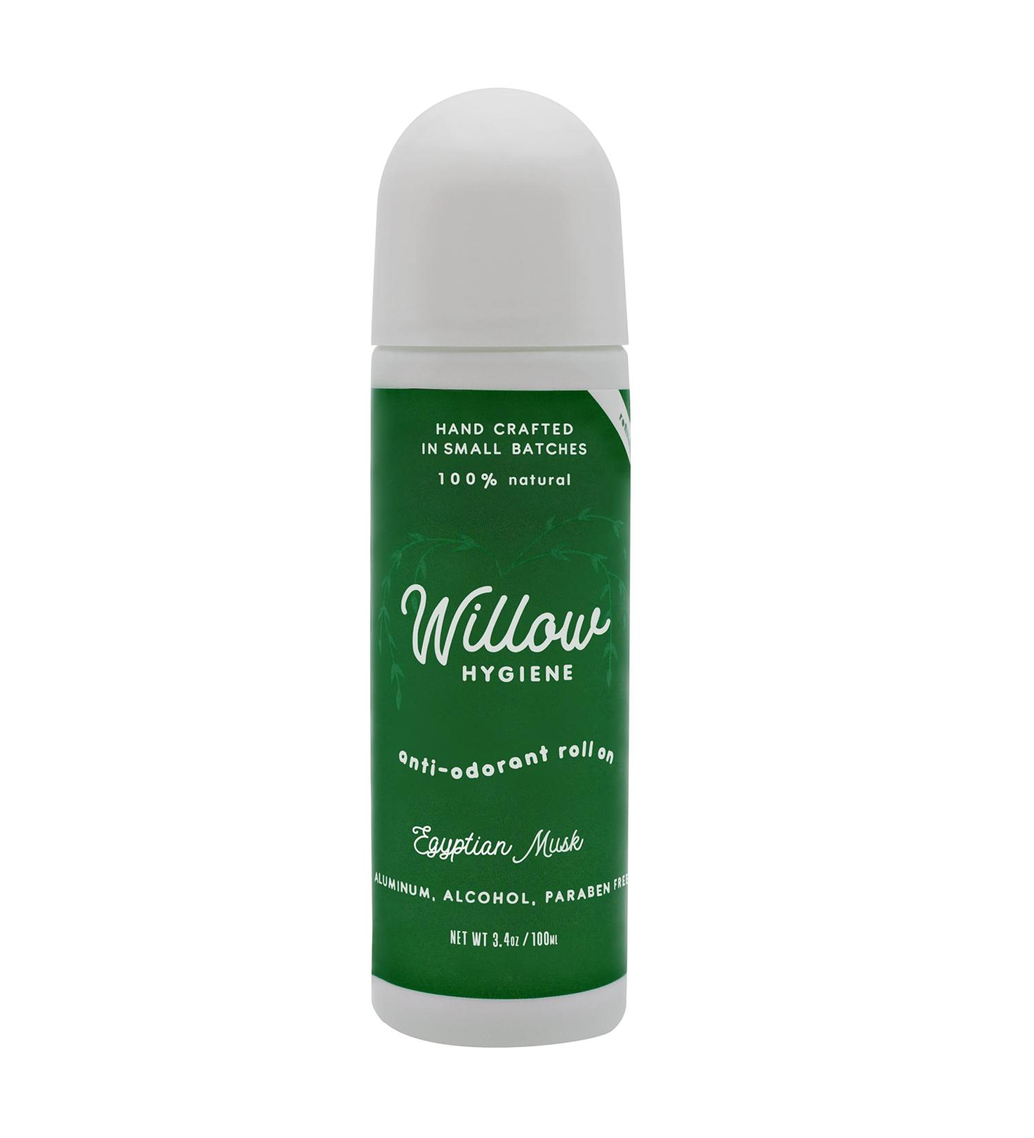 Willow Hygiene Natural Deodorant - Aluminum & Alcohol Free Egyptian Musk Roll-On (3.4 oz - Buy Online on GoSupps.com