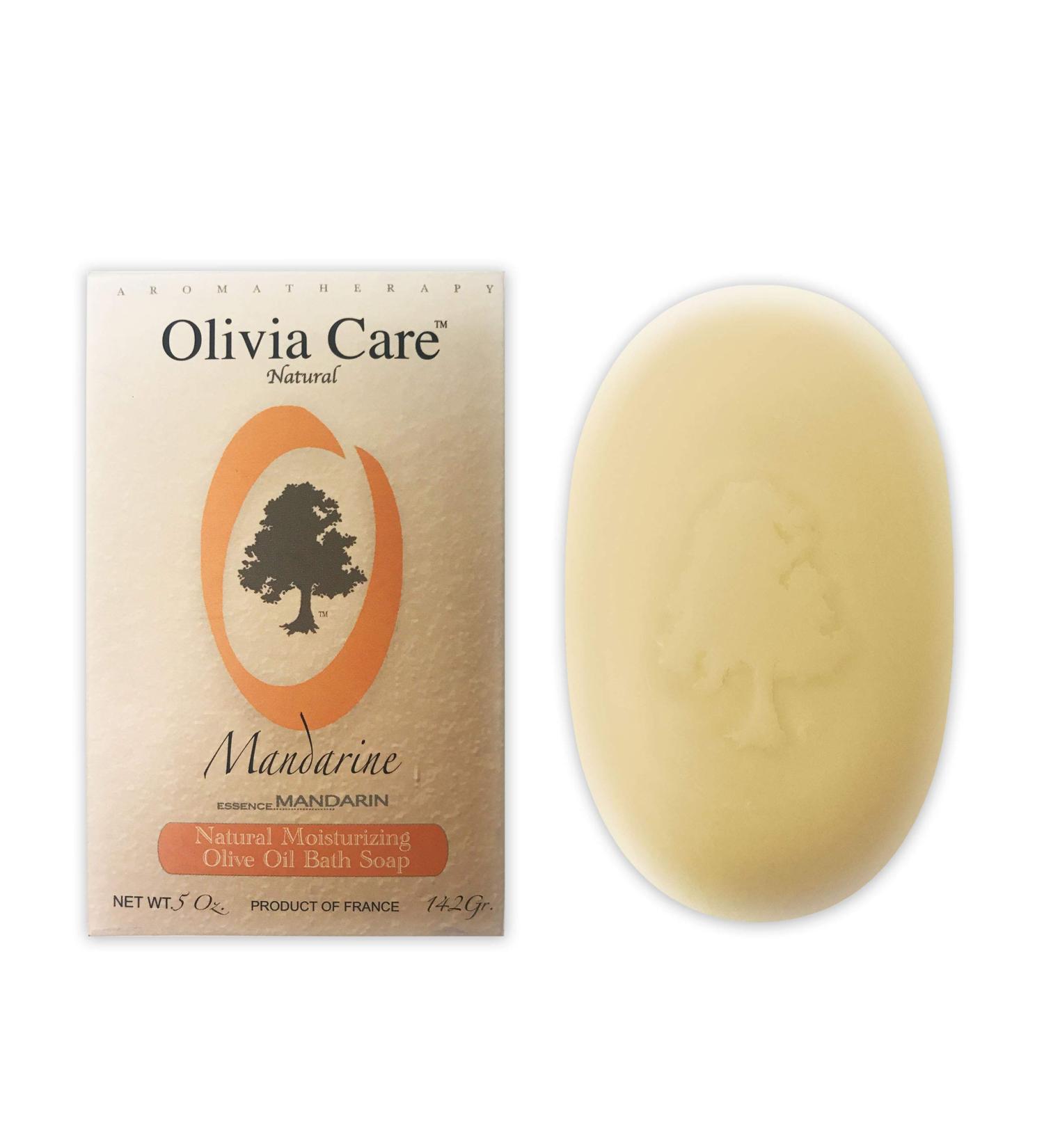 OLIVIA CARE O LINE Organic Mandarin Bath & Body Bar Soap -100% all Natural shower soap good for Sensitive Skin!