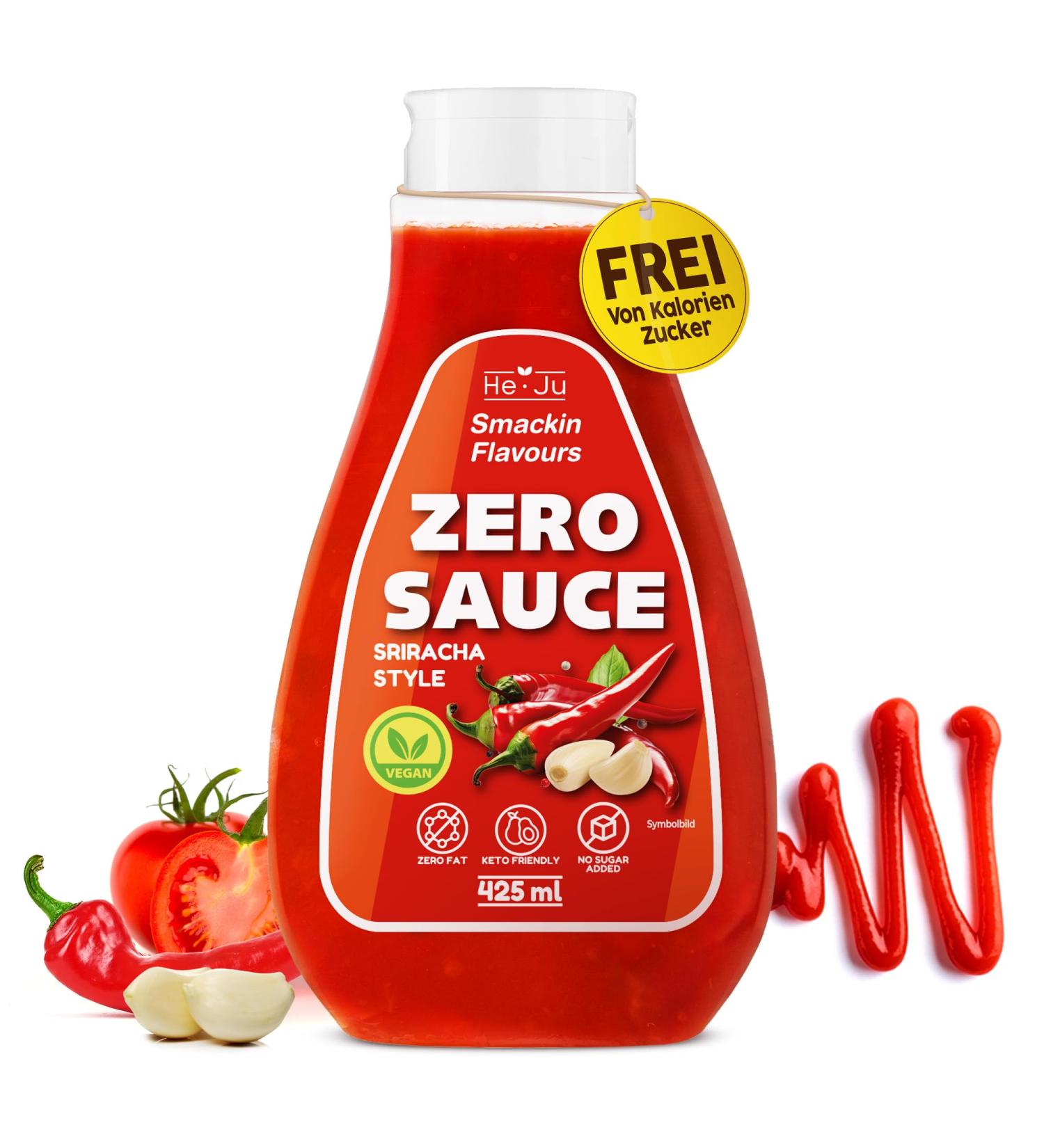 Zero Sauce Sriracha 1x 425ml Light Sauce sans graisse et sans sucre ajout v g talien et sans gluten convient au r gime c to (425 ml (paquet de 1) Sriracha Style) - Buy Online on GoSupps.com