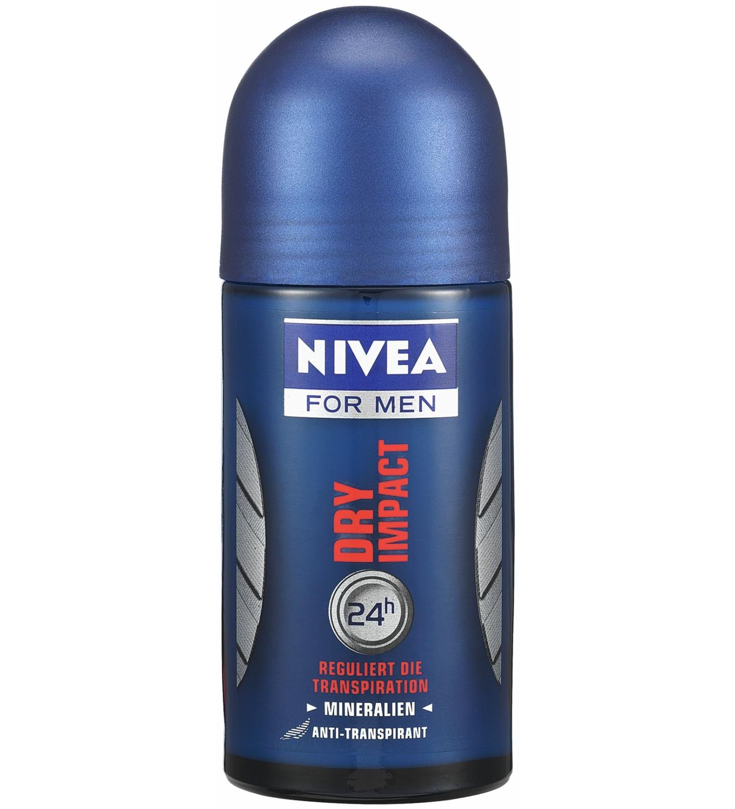 NIVEA Nivea Lot de 3 d odorants roll-on Dry Impact for Men - 50 ml