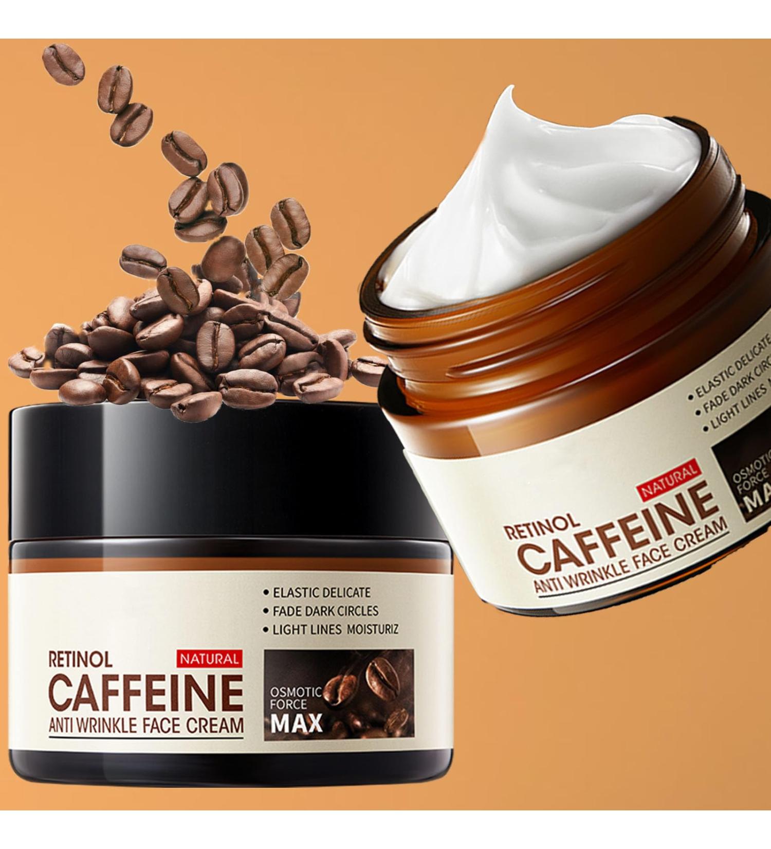 Caffeine Deep Moisture Face Cream | Retinol Anti-Aging Hydrating Cream for Men & Women | Vegan Collagen Repair | 3.53oz - Buy Online on GoSupps.com