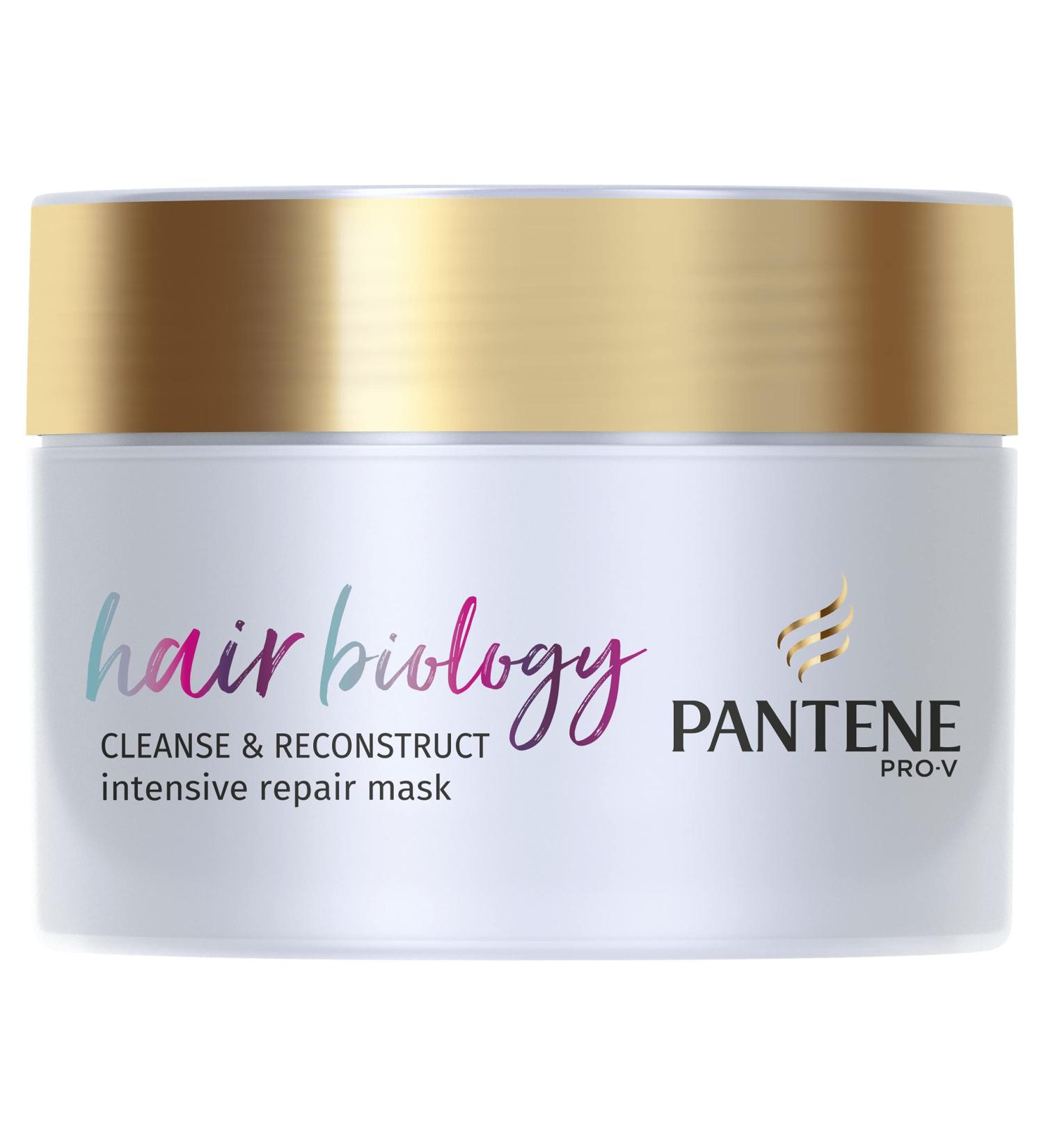 Pantene Hair Biology Cleanse & Reconstruct Hair Mask 160ml - Nourishing Spa Treatment for All Hair Types | International Shipping Available - Buy Online on GoSupps.com