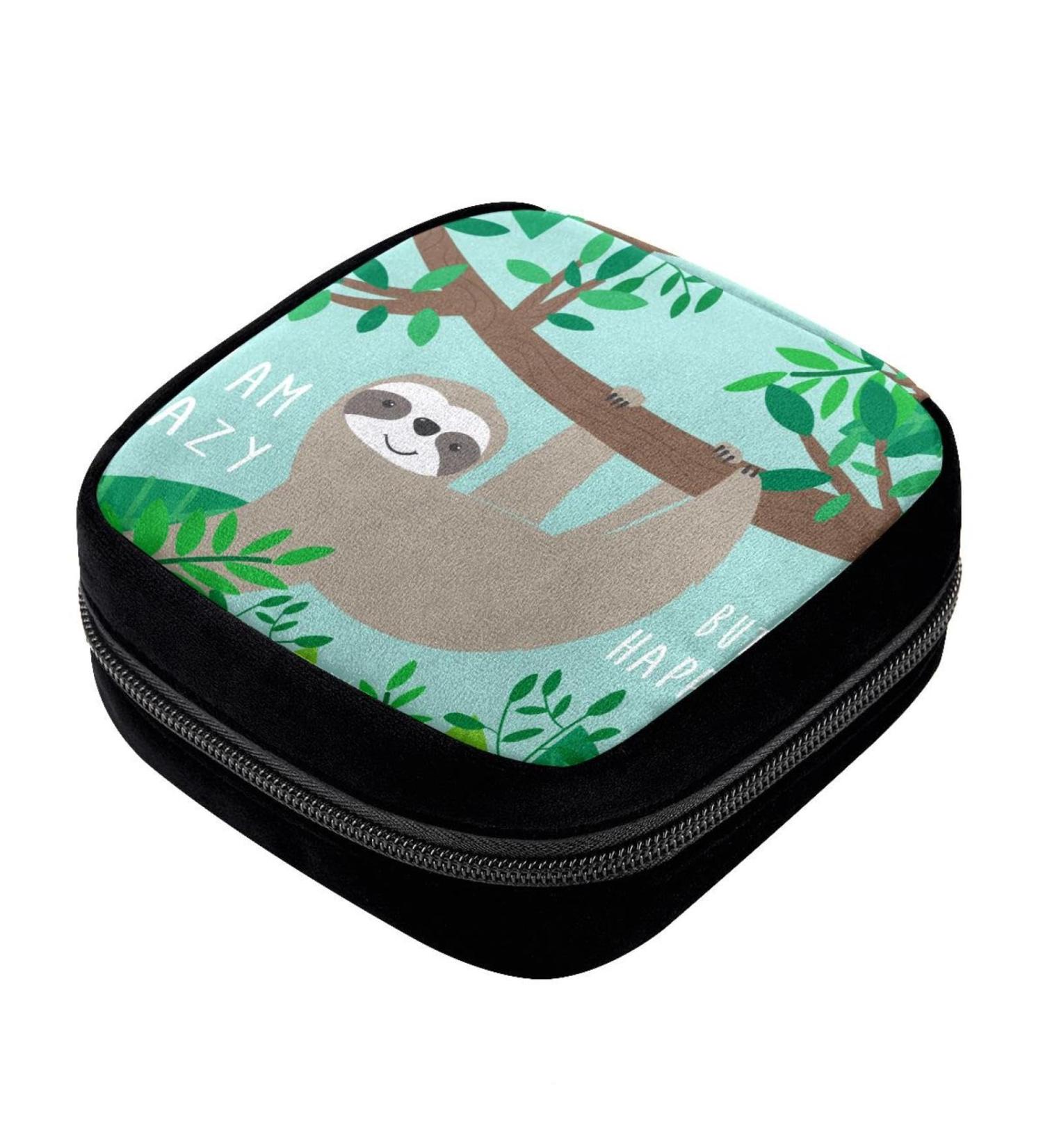 GIAPB Period Bag - Sanitary Napkin Storage & Makeup Pouch (Animal Palm Tree Color) - Buy Online on GoSupps.com