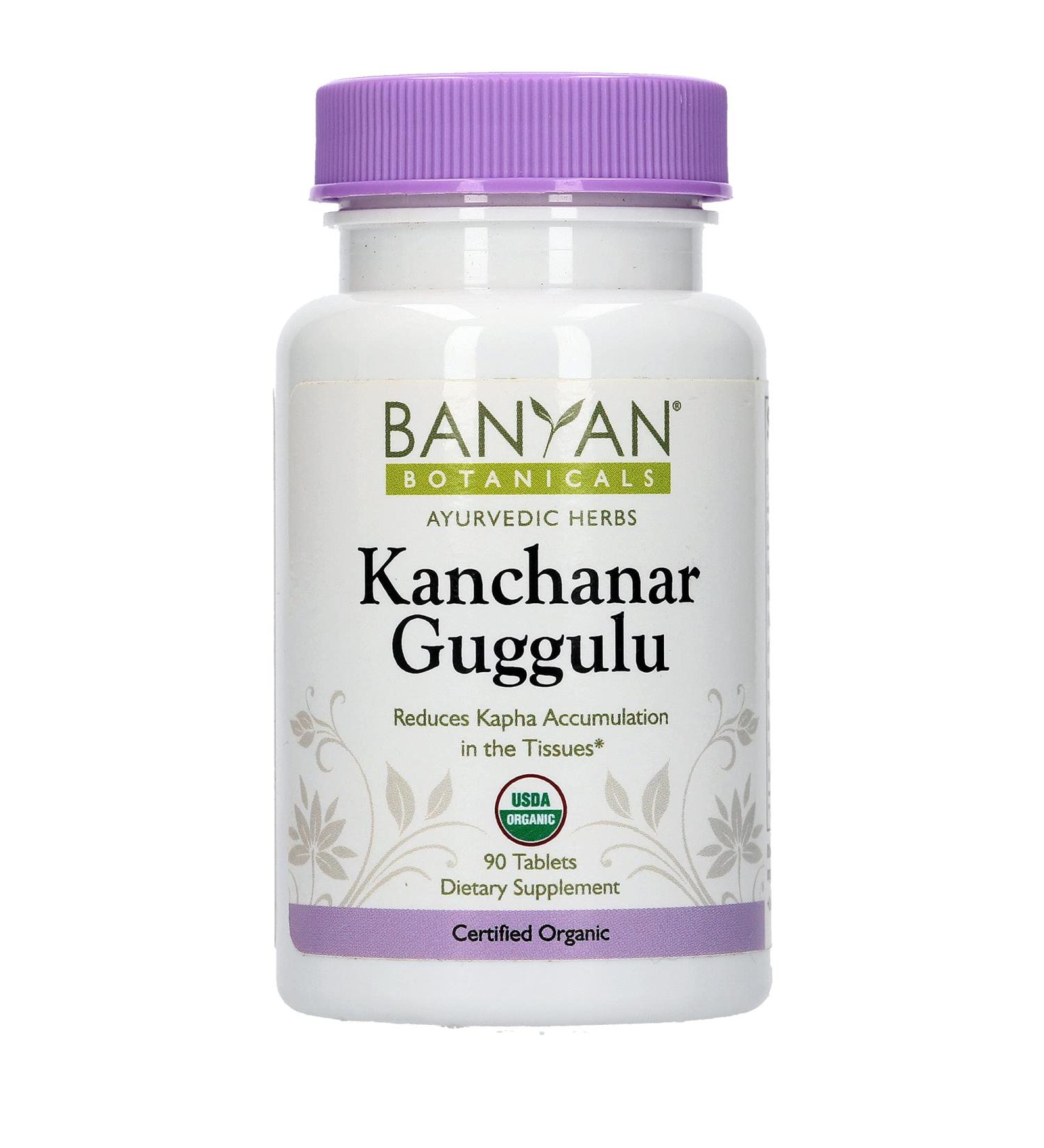 Banyan Botanicals Kanchanar Guggulu - USDA Organic - 90 Tablets - Thyroid & Lymphatic Wellness Support - Buy Online on GoSupps.com
