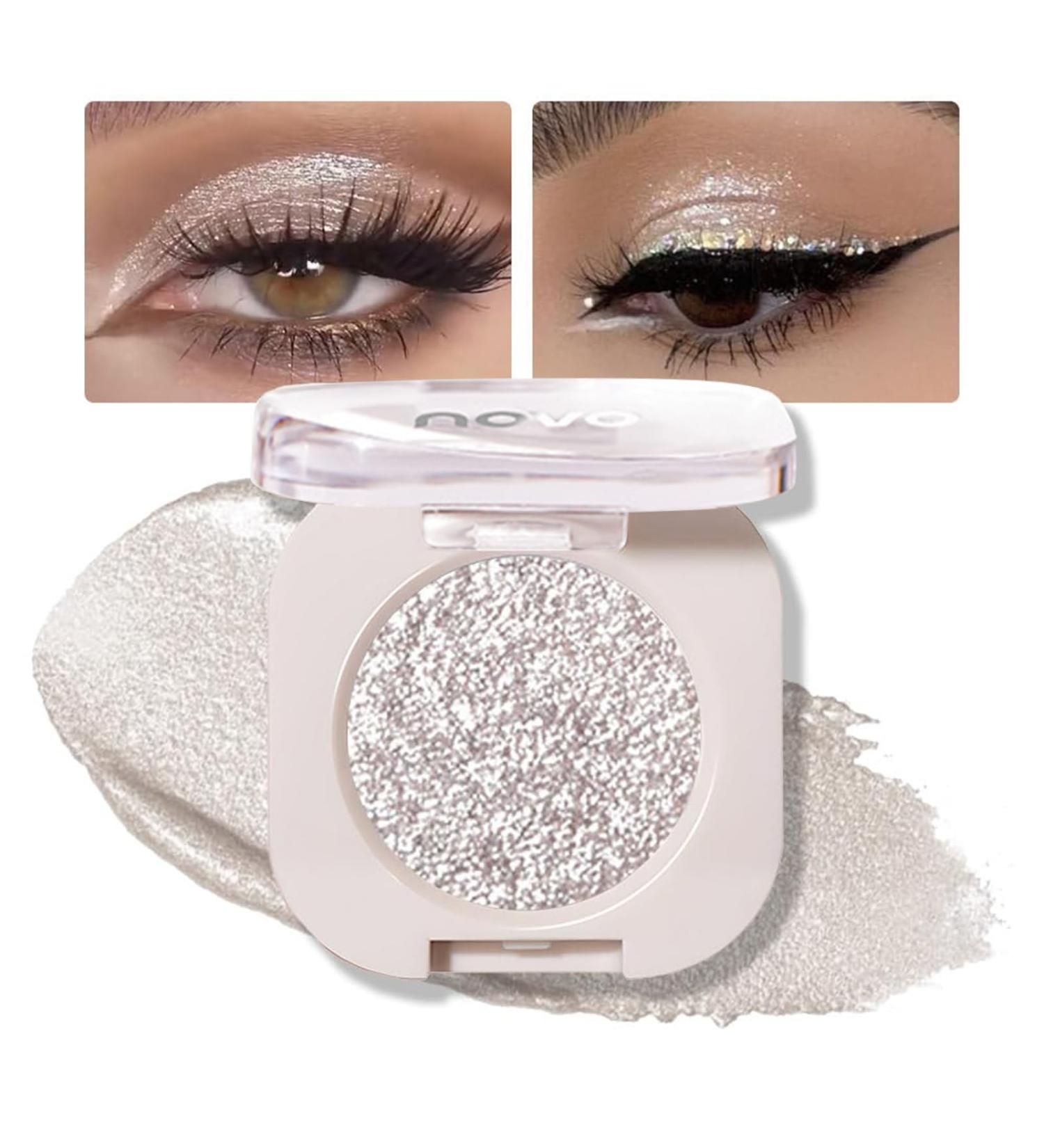 BelleVive Glitter Eyeshadow Light Colored Pressed Matte Powder Vegan Talc Free 12 - Buy Online on GoSupps.com