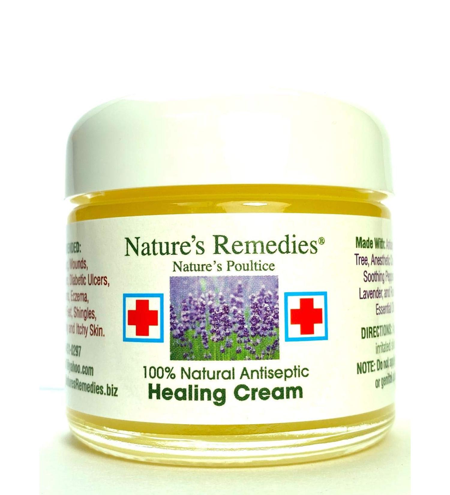 Natural Antiseptic Healing Cream - Soothes & Heals Skin Infections, Bed Sores, Wounds, Rashes, Burns - 2 oz - Buy Online on GoSupps.com