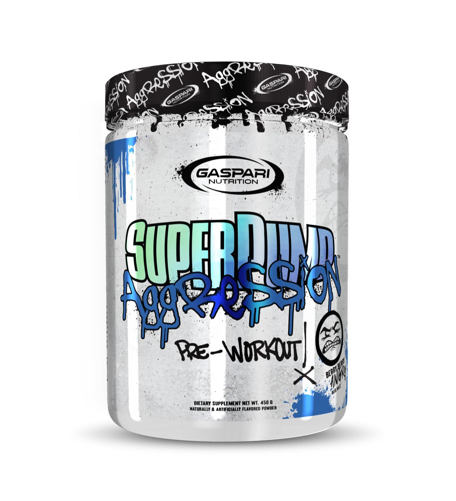 Gaspari Nutrition SuperPump Aggression Pre-Workout: Energy, Focus, Endurance, Recovery, Creatine and Caffeine (25 Servings, Berry Berry Angry) - Buy Online on GoSupps.com