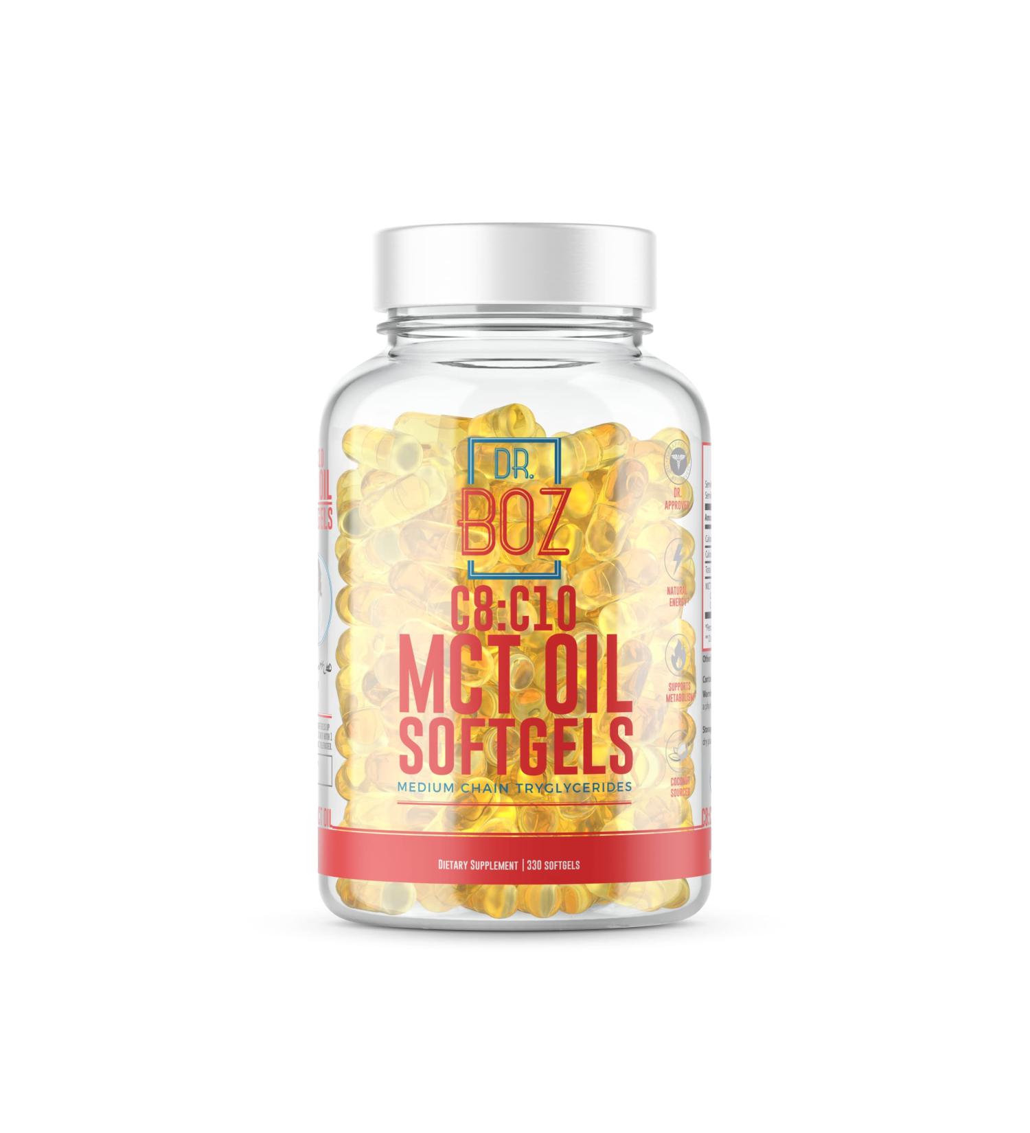Dr. Boz C8 C10 MCT Oil Softgels - 330 Count | Best Keto Supplement for Weight Loss - Buy Online on GoSupps.com