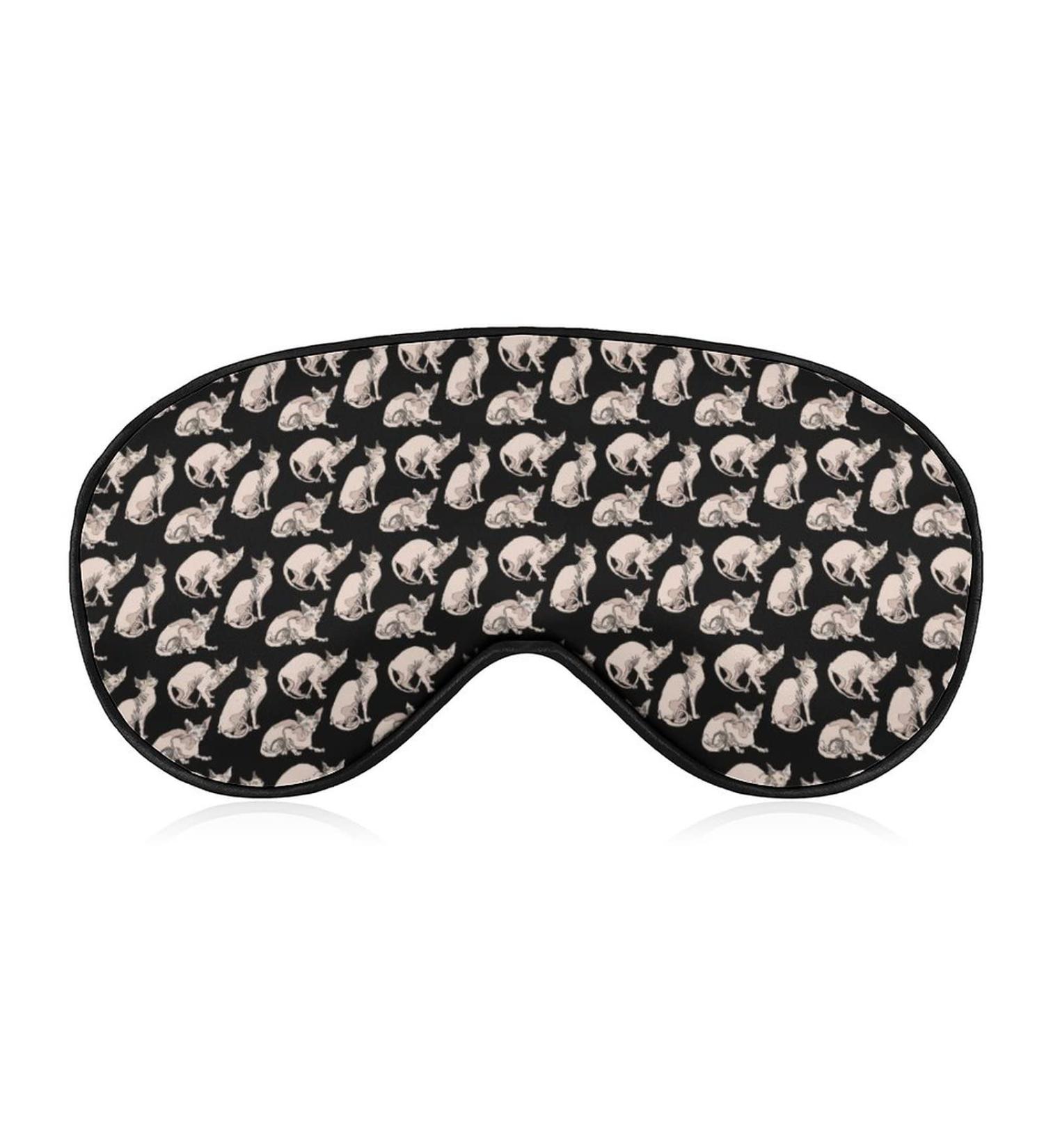 Shop Sphynx Cats Sleep Mask for Women | Adjustable Eye Shades & Elastic Strap Perfect for Travel & Relaxation - Buy Online on GoSupps.com