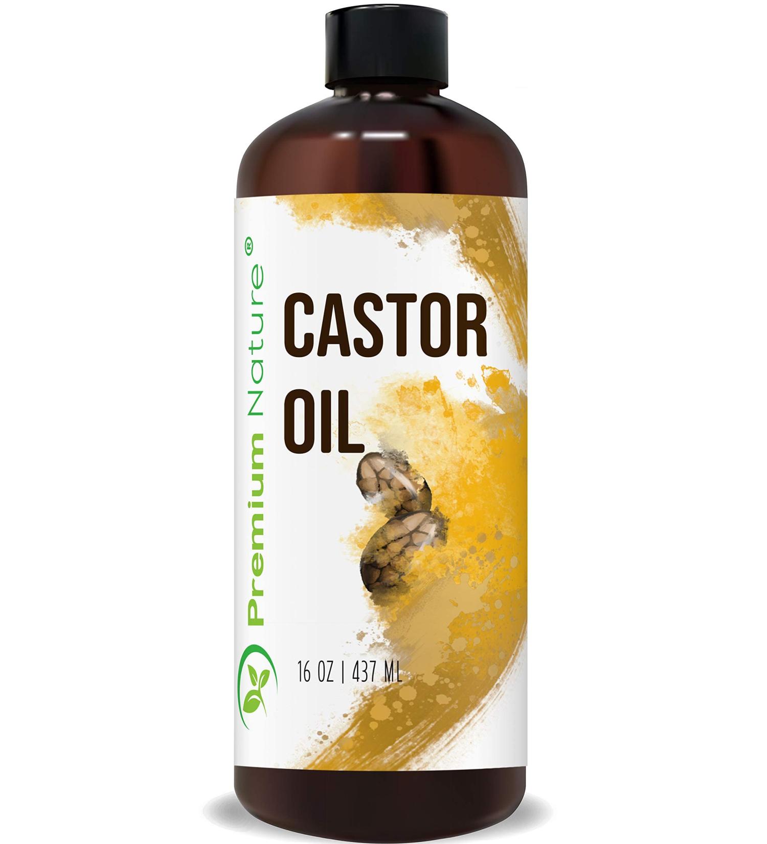 Pure Castor Oil - Cold Pressed Carrier Oil for Essential Oils | Natural Skin Moisturizer for Body & Face | Eyelash and Eyebrow Growth Serum - 16 oz - Buy Online on GoSupps.com