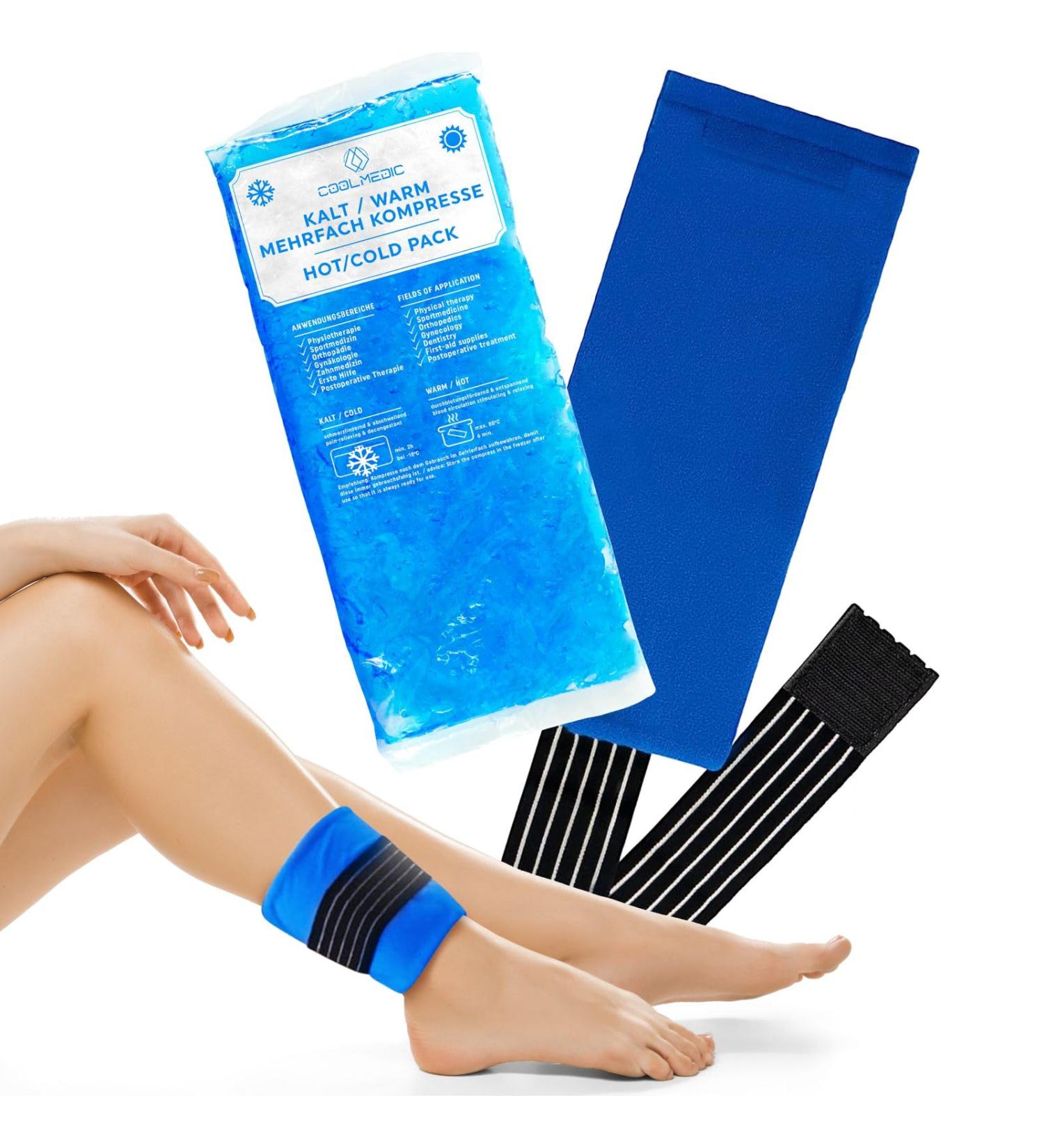 Coolmedic Premium Cooling Pad | XXL Cold Warm Compress 29x12cm | Gel Cooling Pillows & Bandage for Pain Relief | Ideal for Kids & Adults - Buy Online on GoSupps.com