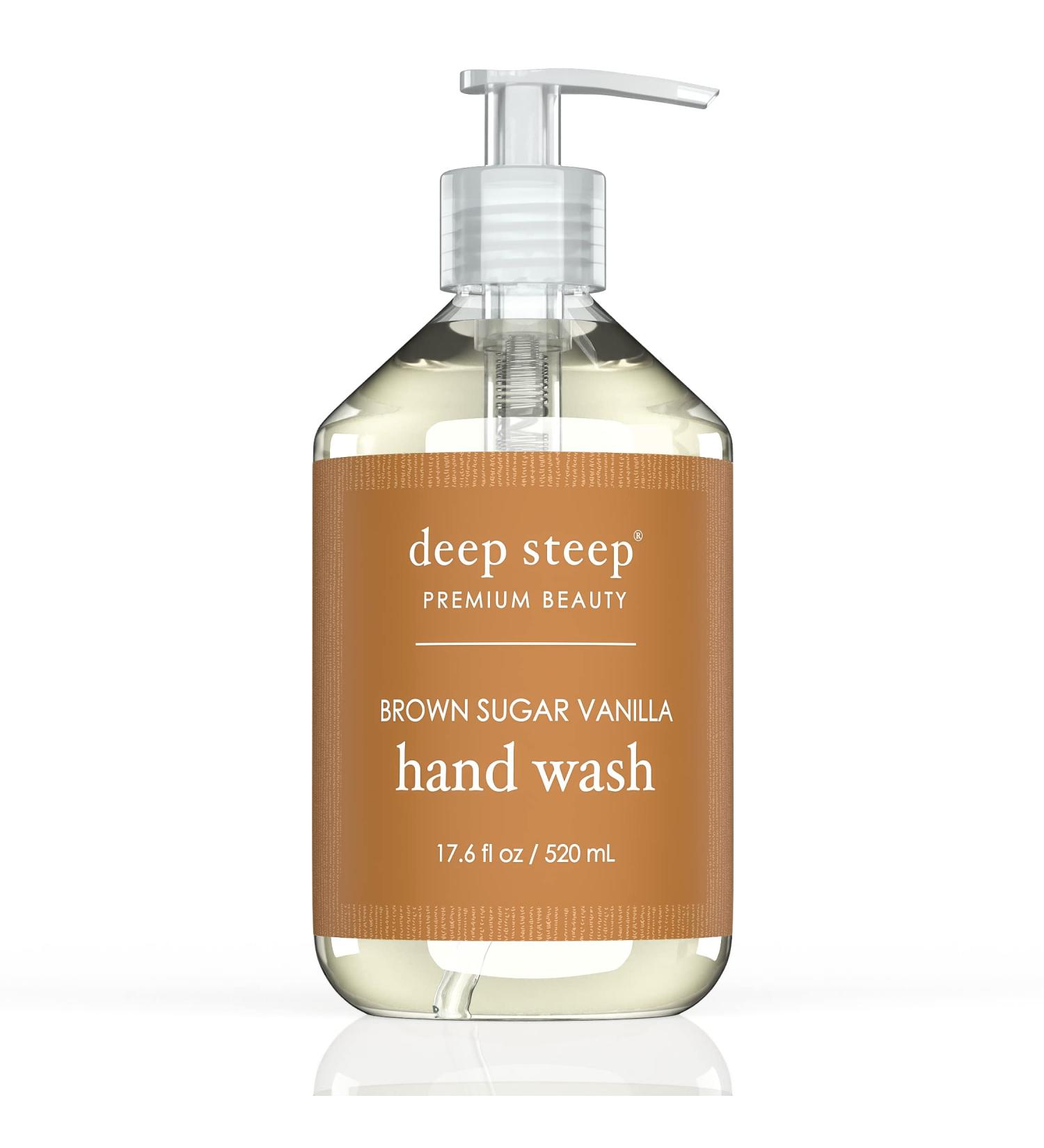 Deep Steep Argan Oil Liquid Hand Wash Brown Sugar Vanilla 17.6 oz - Moisturizing and Nourishing Hand Soap - Buy Online on GoSupps.com