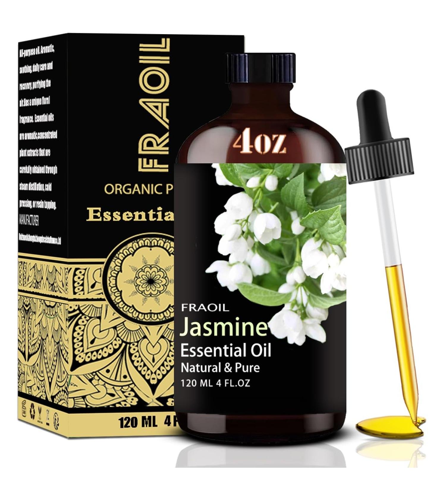 Jasmine Essential Oil Jasmine Oil 4 Fl Oz 120ML for Diffuser Humidifier Yoga Cleaning DIY Candle Soap Making Perfume Gift for Women Essential Oils Jasmine 4 Fl Oz (Pack of 1) - Buy Online on GoSupps.com