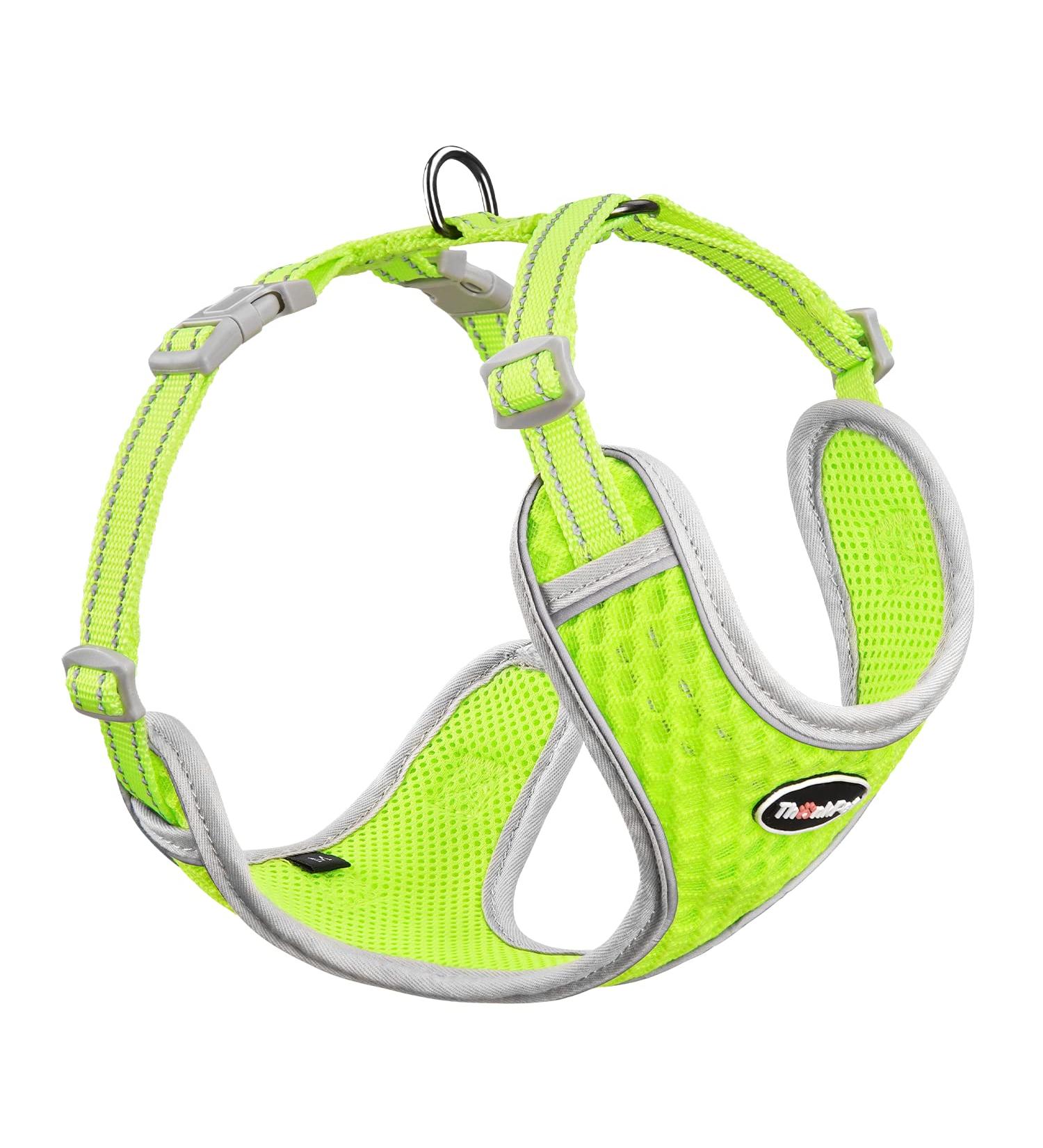 Thinkpet No-Pull Dog Harness Leash Set | Breathable Adjustable Harness for Small Medium & Large Dogs | Padded Reflective Safety Control | Yellow - Buy Online on GoSupps.com