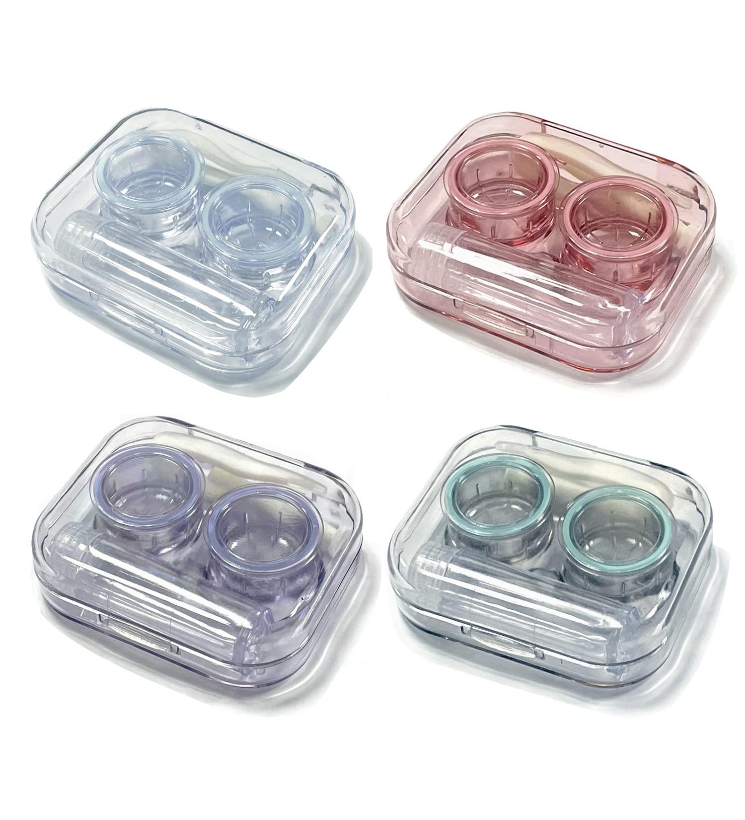 Howinn Travel Contact Lens Covers - Cute & Leakage-Proof Mini Storage Set with Tweezers | Portable Contact Lens ETUI in Pink Green Blue & Violet - Ideal for Office & Daily Use - Buy Online on GoSupps.com