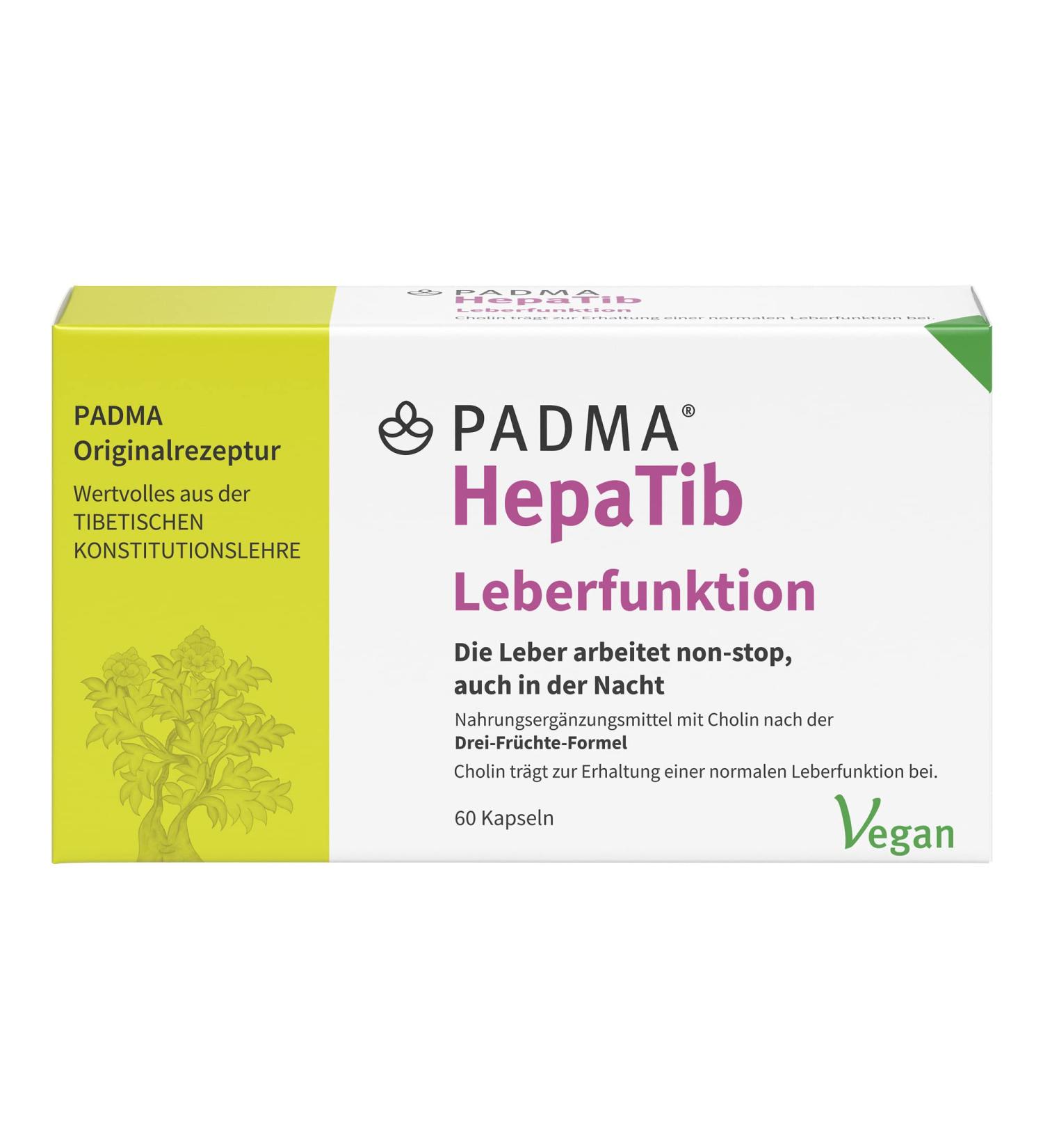 Padma Hepatib 60 Capsules - Vegan Metabolism & Liver Support | 3-Fruit Formula with Choline Polyphenols & Tannins for Internal Cleansing - Buy Online on GoSupps.com