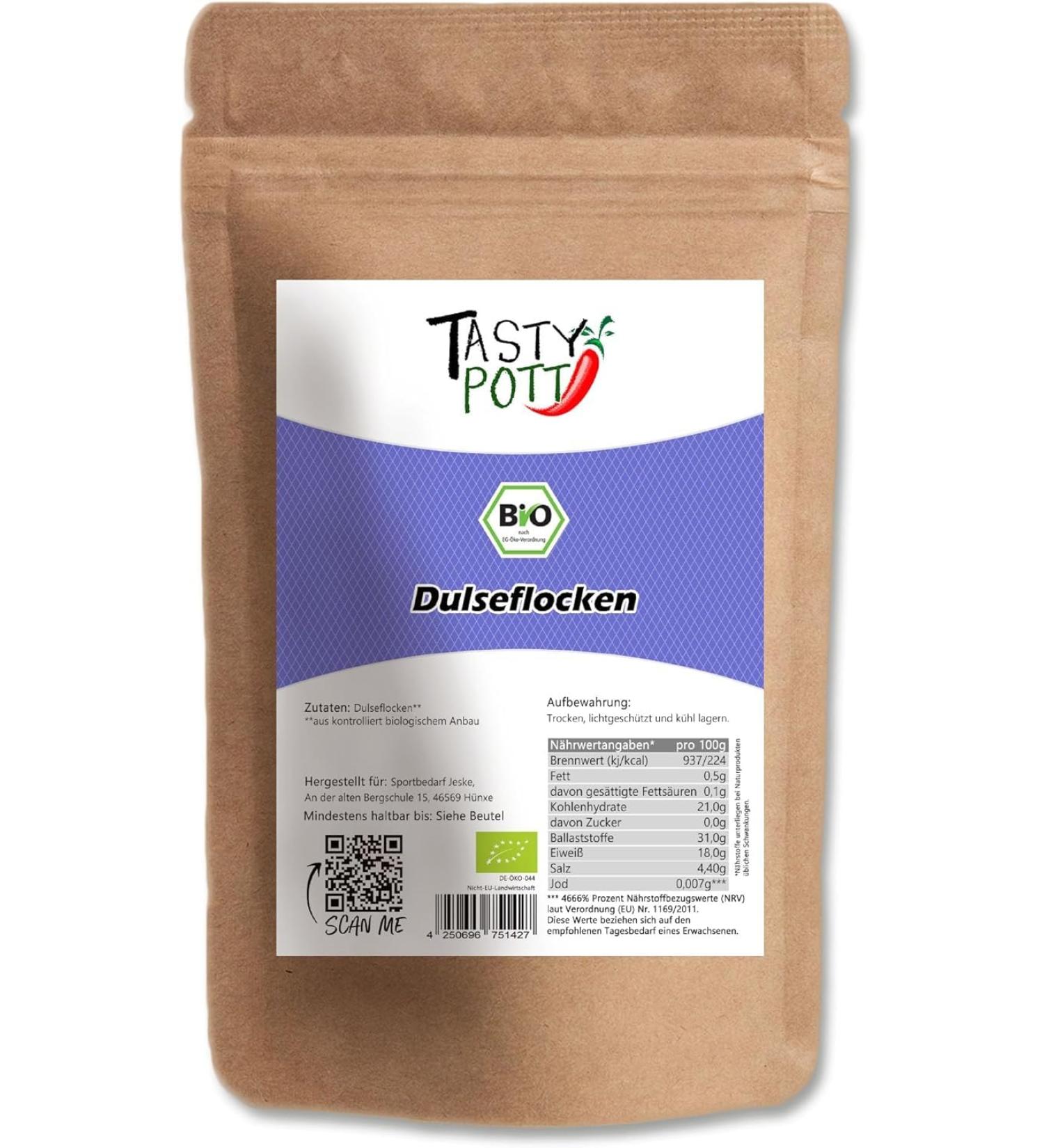 Jeske Sports Supplies Organic duls flakes diulsealgae algae diuls flakes vegetable smoothie for soups and salads natural product algae in bag 100 g 2 x 100 g - Buy Online on GoSupps.com