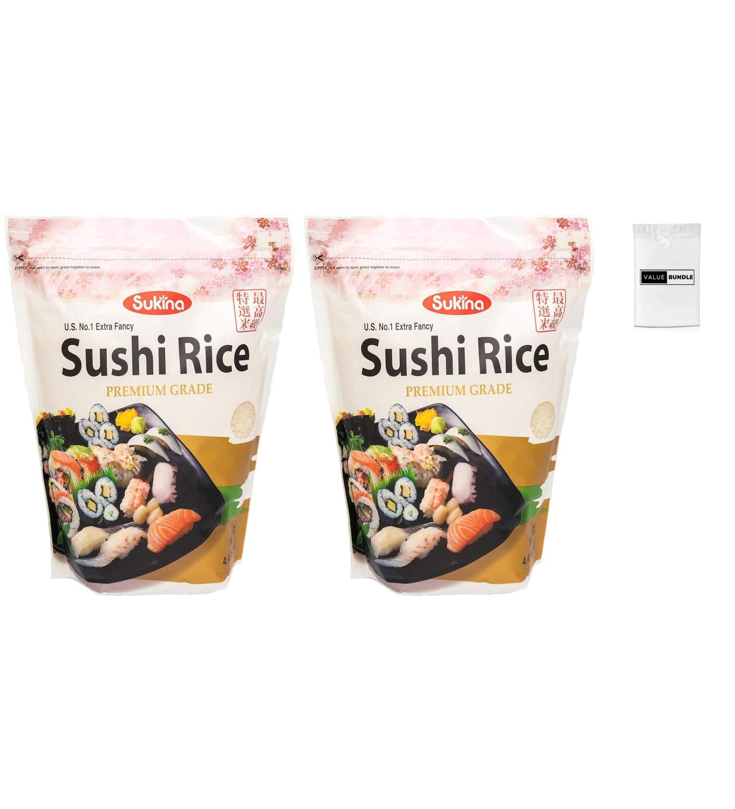 Value Bundle: Sukina Sushi Rice - Premium Grade Rice - Great for Sushi - Custom Value Bundle Branded Package of 2 - Buy Online on GoSupps.com