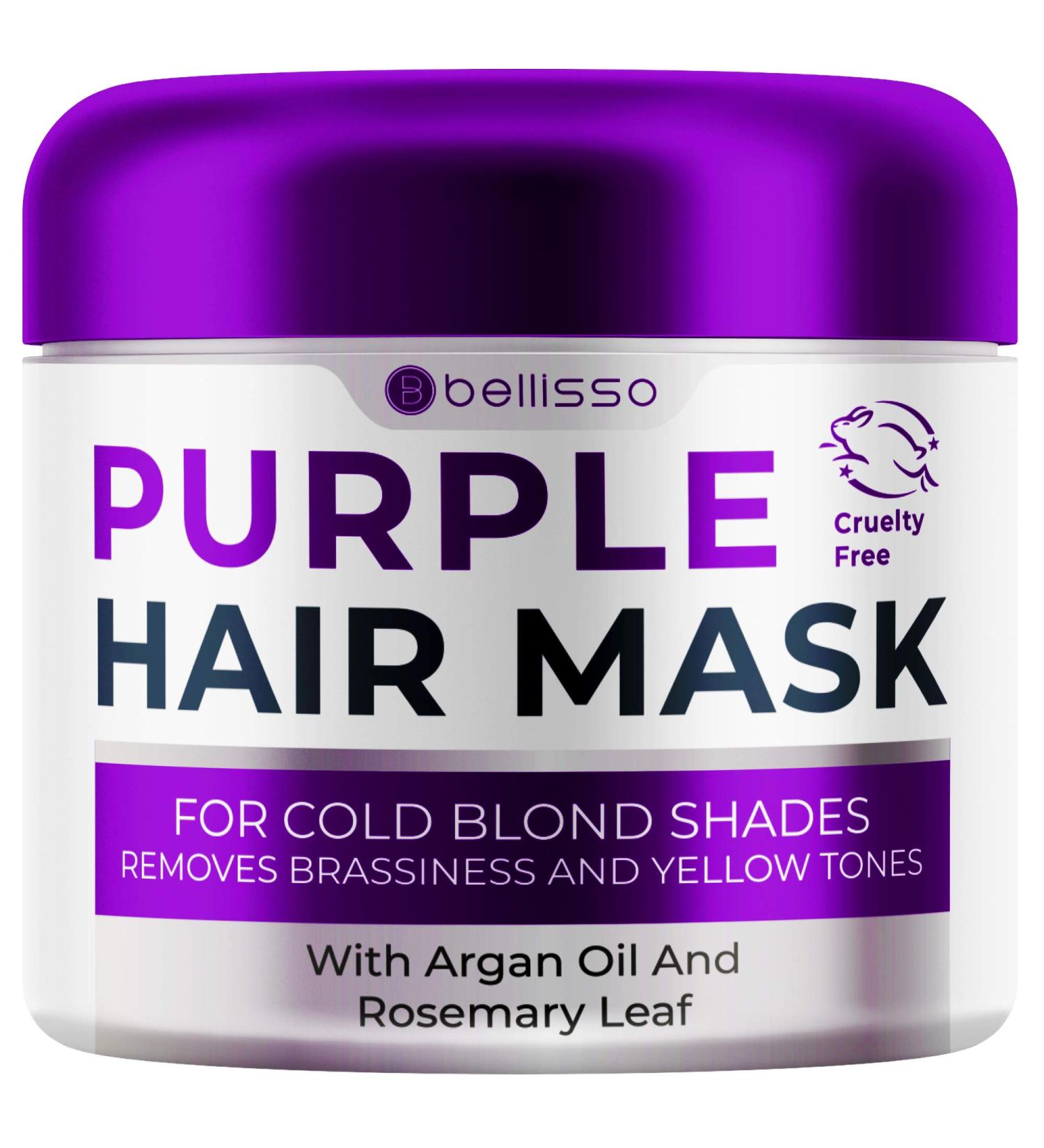 Purple Hair Mask for Blonde Hair - Eliminate Yellow/Copper Tones - Color-Safe Treatment with Keratin & Argan Oil - Buy Online on GoSupps.com