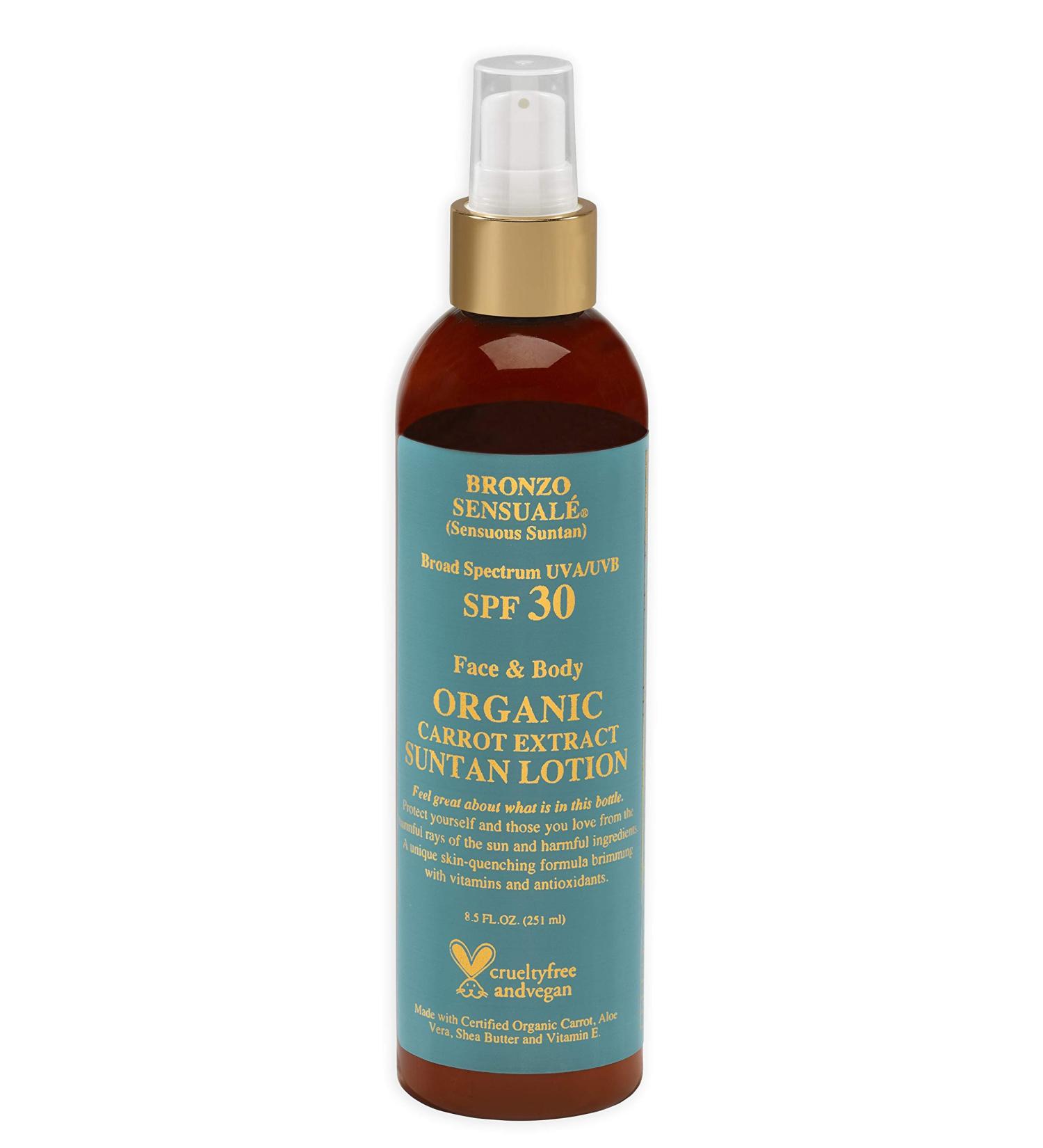 Bronzo Sensuale SPF 30 Organic Carrot Sunscreen Lotion - 8.5 oz - Buy Online on GoSupps.com