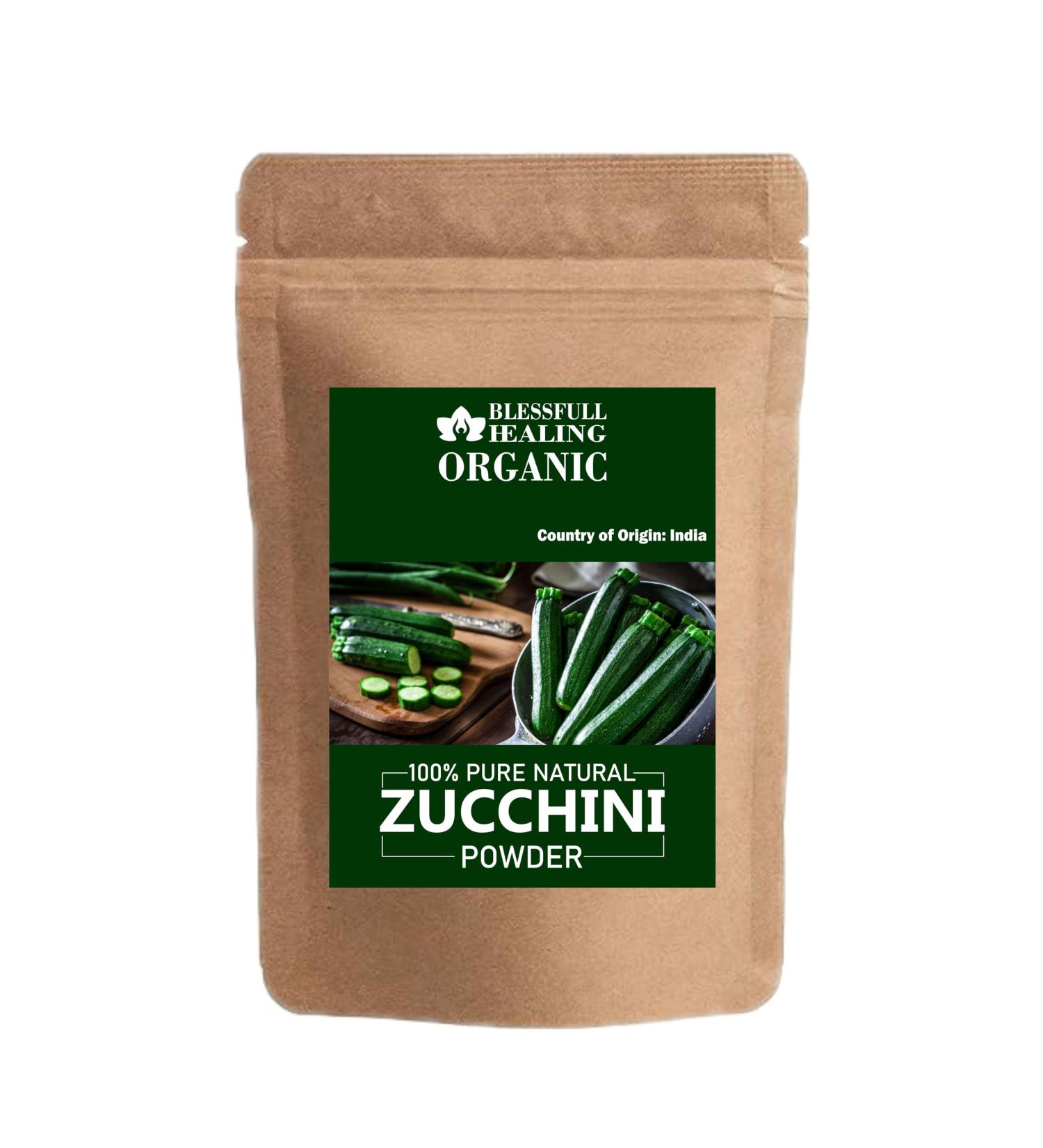 Buy Blessfull Healing Organic Zucchini Powder - 100% Pure Natural 200g / 7.05oz for Optimal Health | International Shipping Available - Buy Online on GoSupps.com