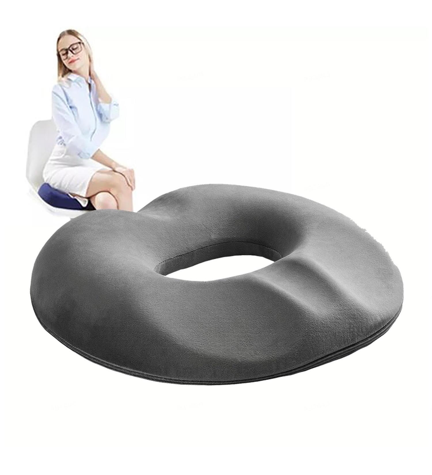 Butt Pillow for Tailbone Donut Pillow for Hemorrhoids Premium Memory Foam Washable Seat Cusion for Tailbone Pain Back Pain Relief Gray - Buy Online on GoSupps.com