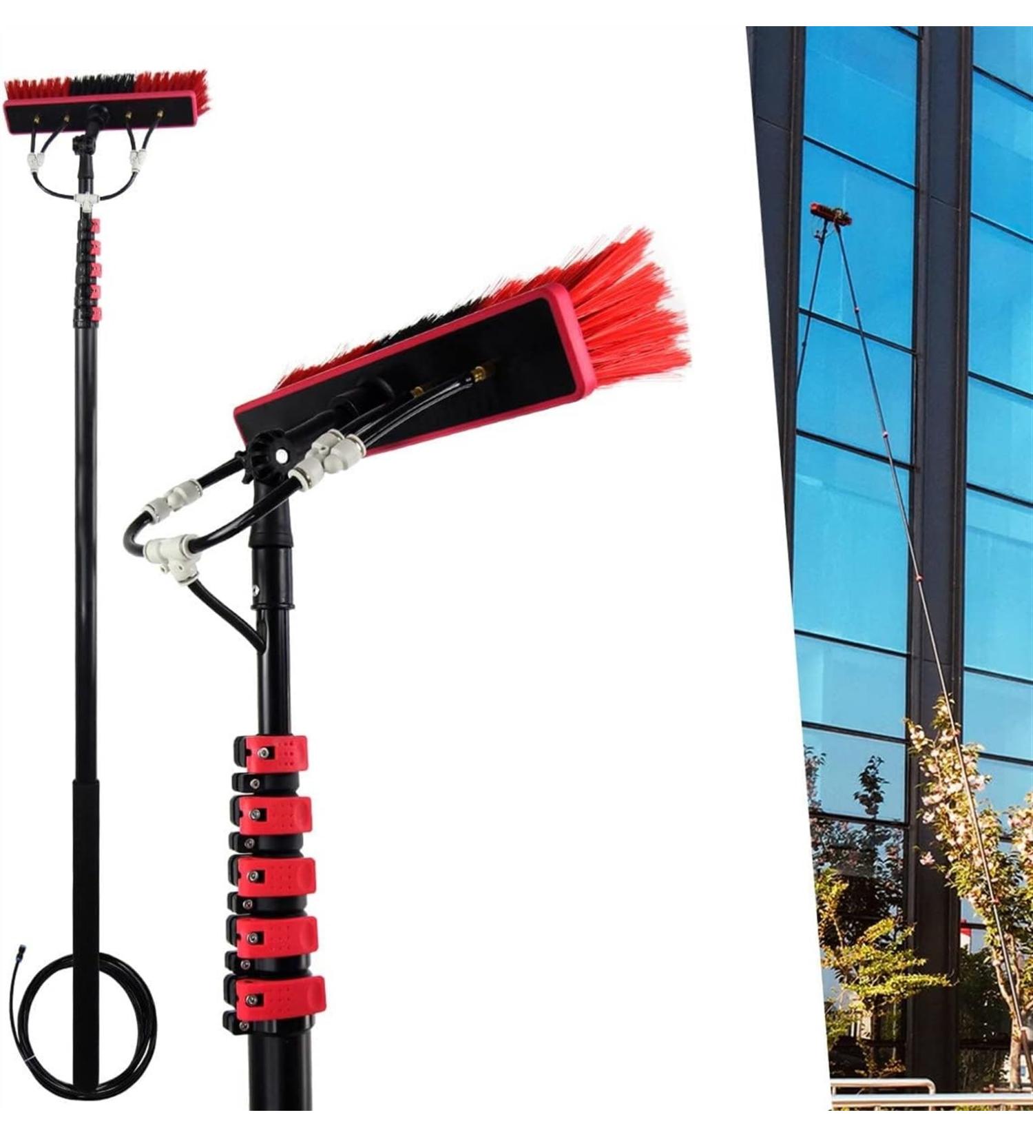 Photovoltaic Panel Cleaning Brush Window Cleaning Pole Water Fed Brush Extension Pole Roof Glass Cleaning Brush Commercial Cleaning Tools (Color : 12ft) (12ft) - Buy Online on GoSupps.com