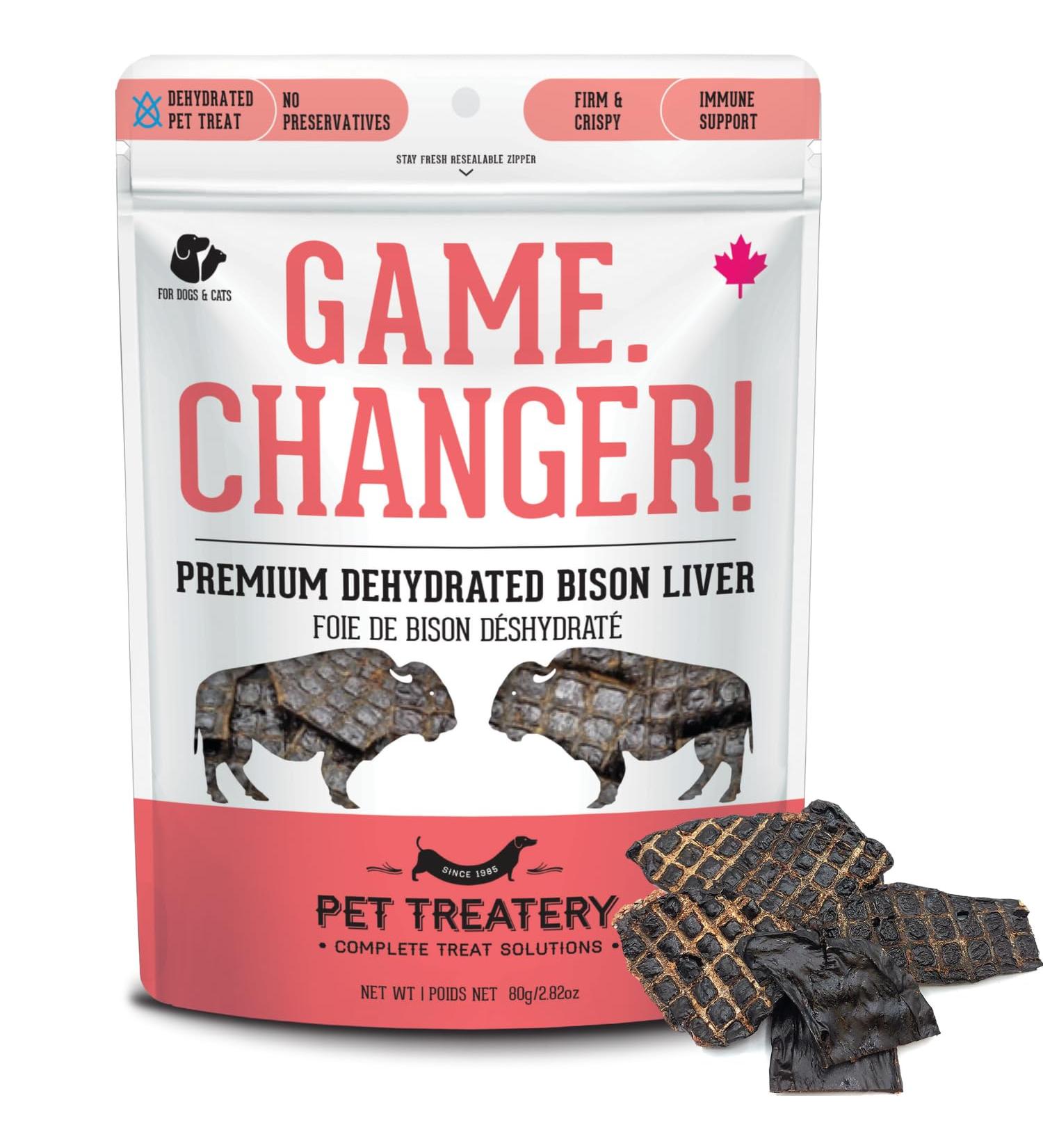 The Granville Island Pet Treatery Bison Liver Treats | Dehydrated Pet Food Treats for Dogs & Cat (80g) Freeze Dried Food Bites | Single Ingredient to Maintain Nutrients Vitamins and Healthy Oils Bison Liver 80 g (Pack of 1) - Buy Online on GoSupps.com
